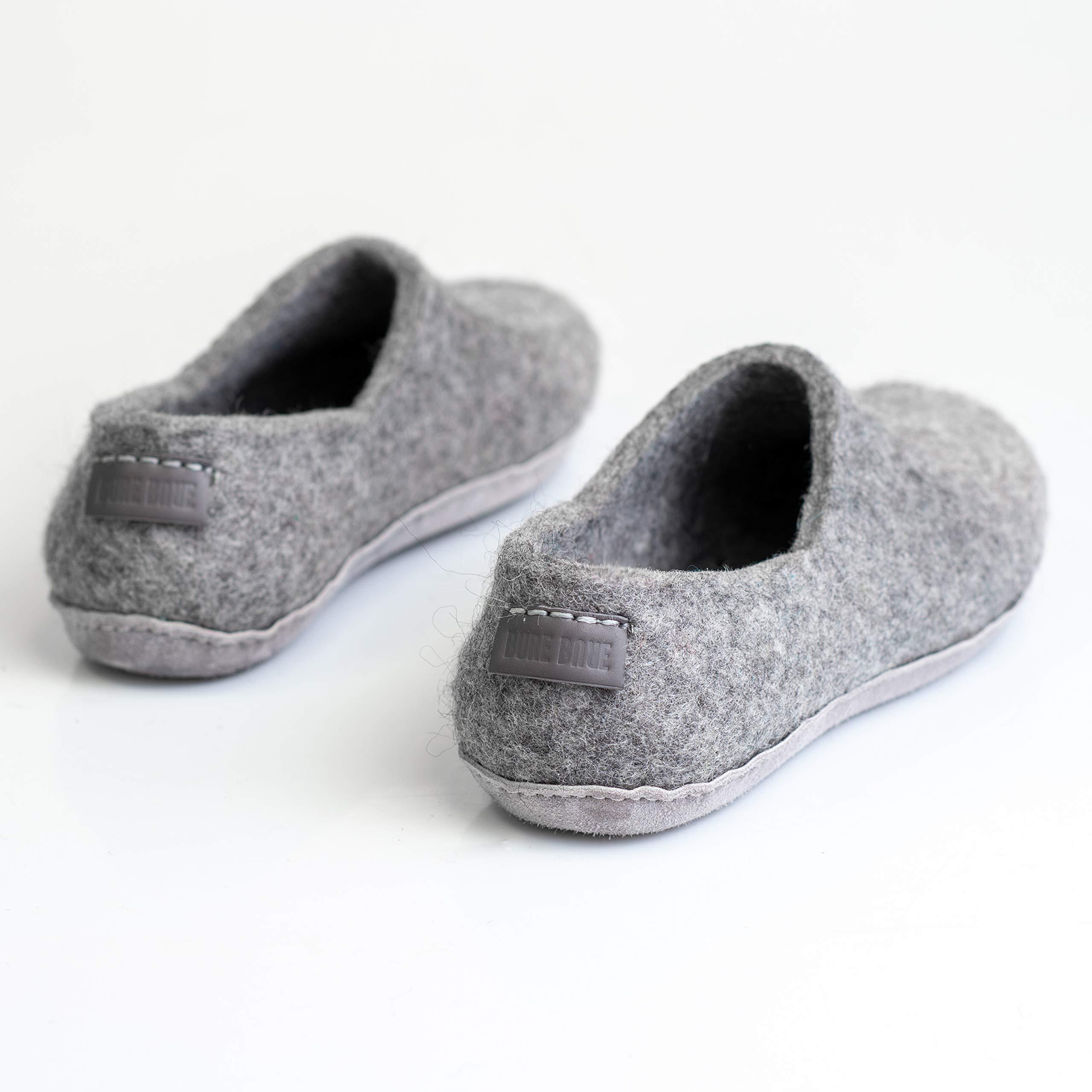 Men's Slippers Felted Wool and Alpaca Clogs Slippers Father's day gift - Image 4