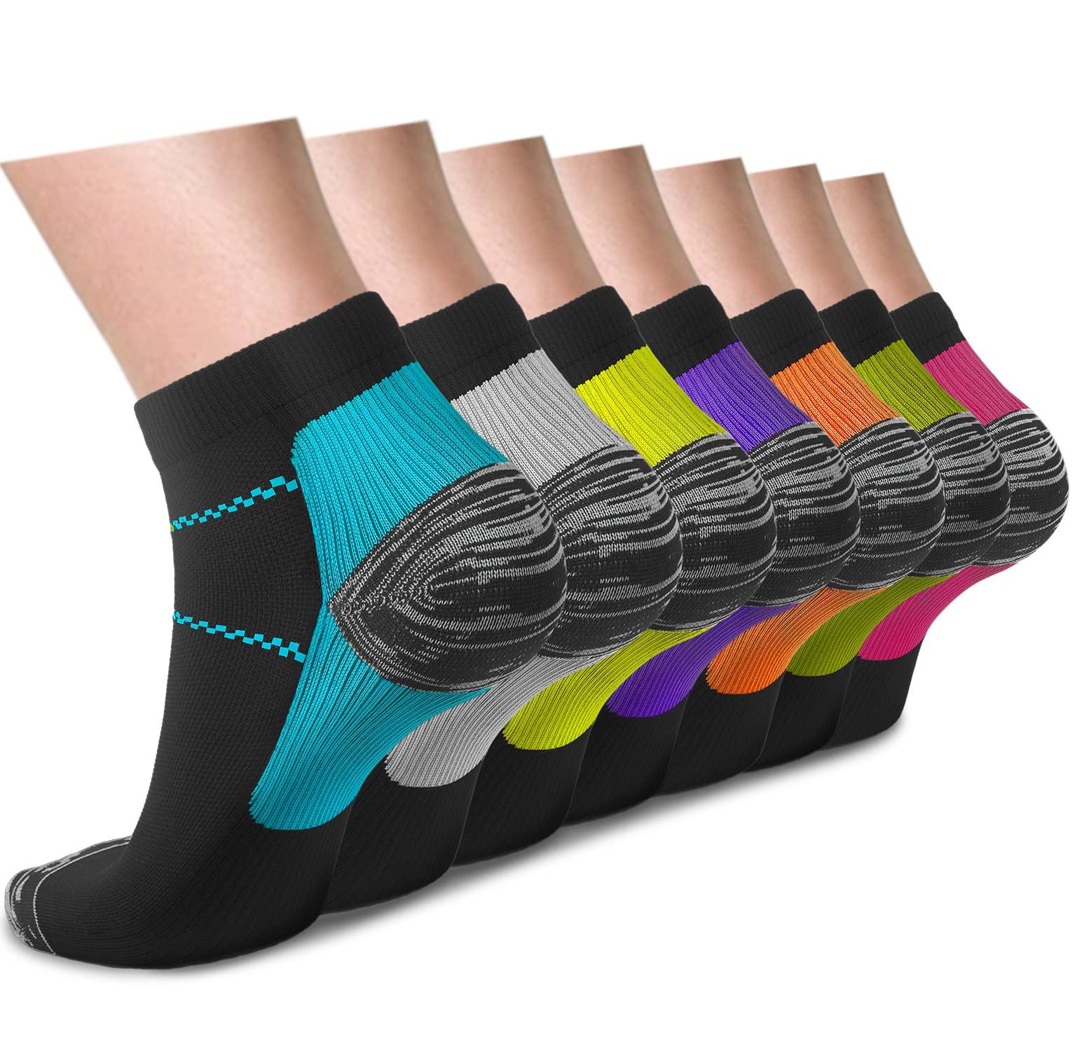 ACTINPUT Compression Socks Plantar Fasciitis for Women Men - 8-15 mmHg Best for Athletic,Support,Flight Travel,Nurses,Hiking