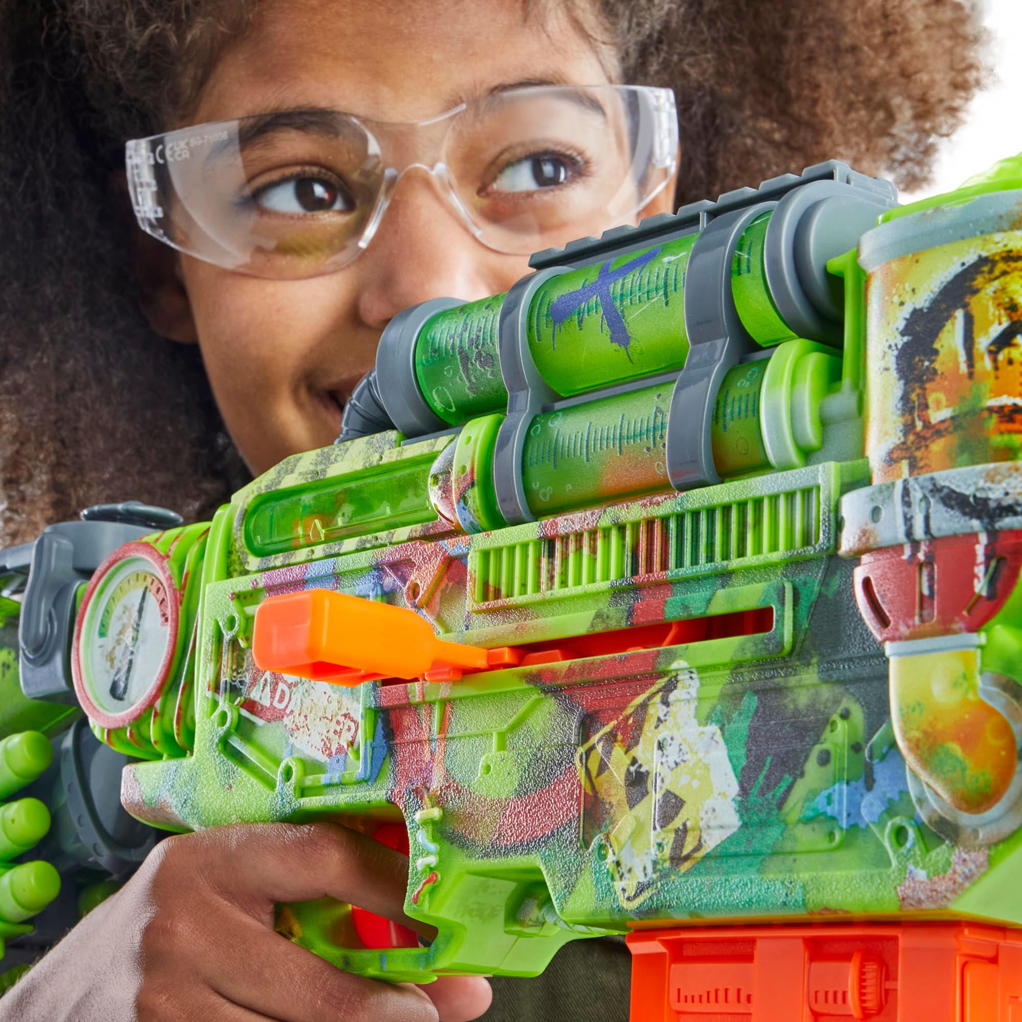 Nerf Zombie Corrupter Dart Blaster, 22 Nerf Elite Darts, 18 Dart Clip, Dart Storage, Bolt Action, Outdoor Games, Ages 8+ - Image 5