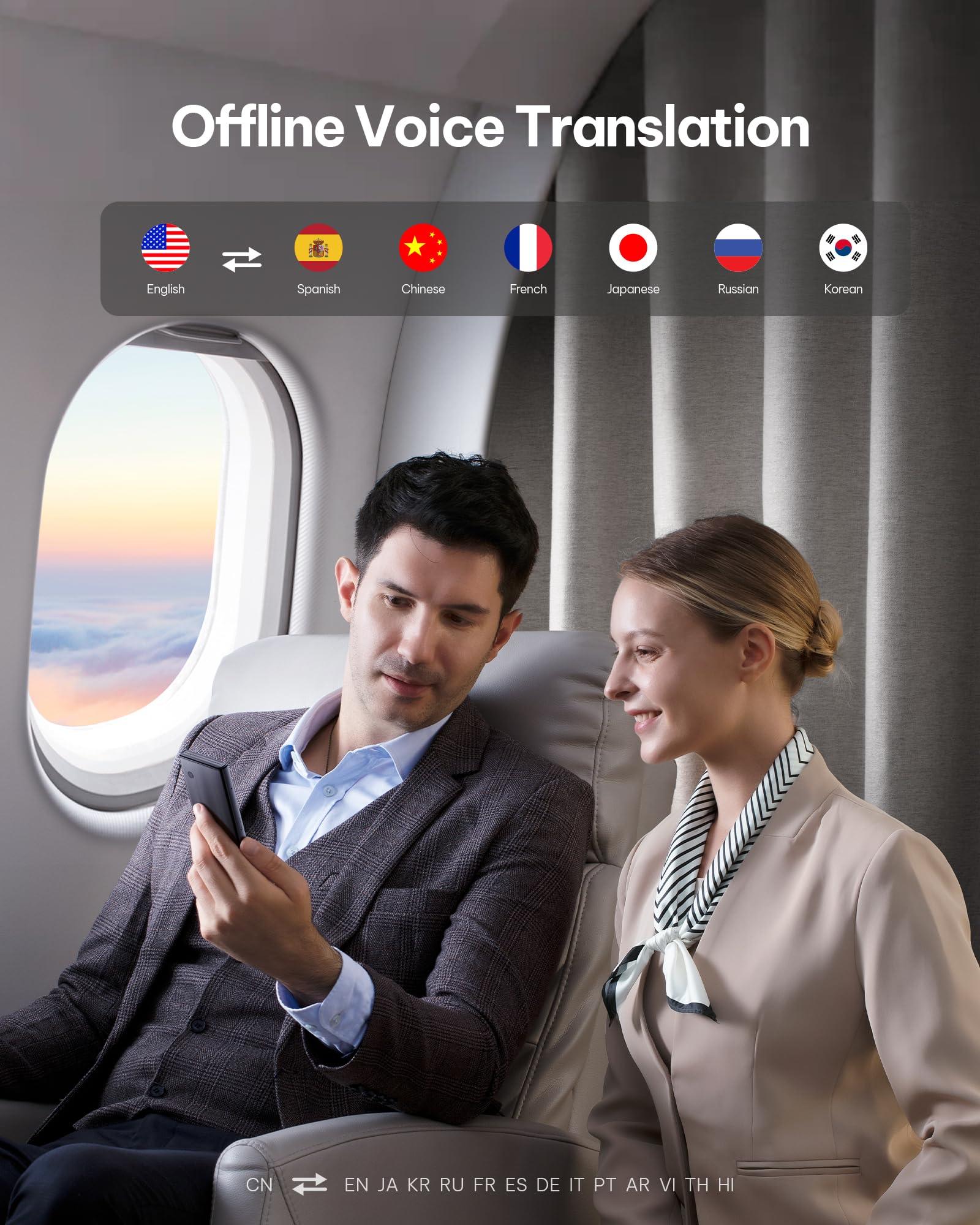 iFLYTEK Language Translator Device, Face-to-Face Bidirection Simultaneous Translation, 60 Languages and 18 Offline Packs, 2-Year Global Data, Instant Voice Translator for Travel, Learning, Business - Image 8