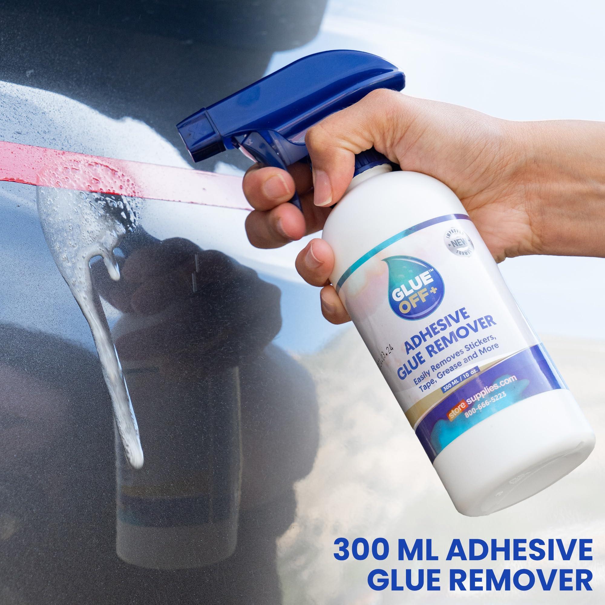 Perco Glue Off Adhesive Remover - Set of 2 10 fl. oz with Scraper | Glue Remover Spray Effortlessly Erase Adhesive Hassles & Car Stickers - for Label Sticker Residue - Image 8