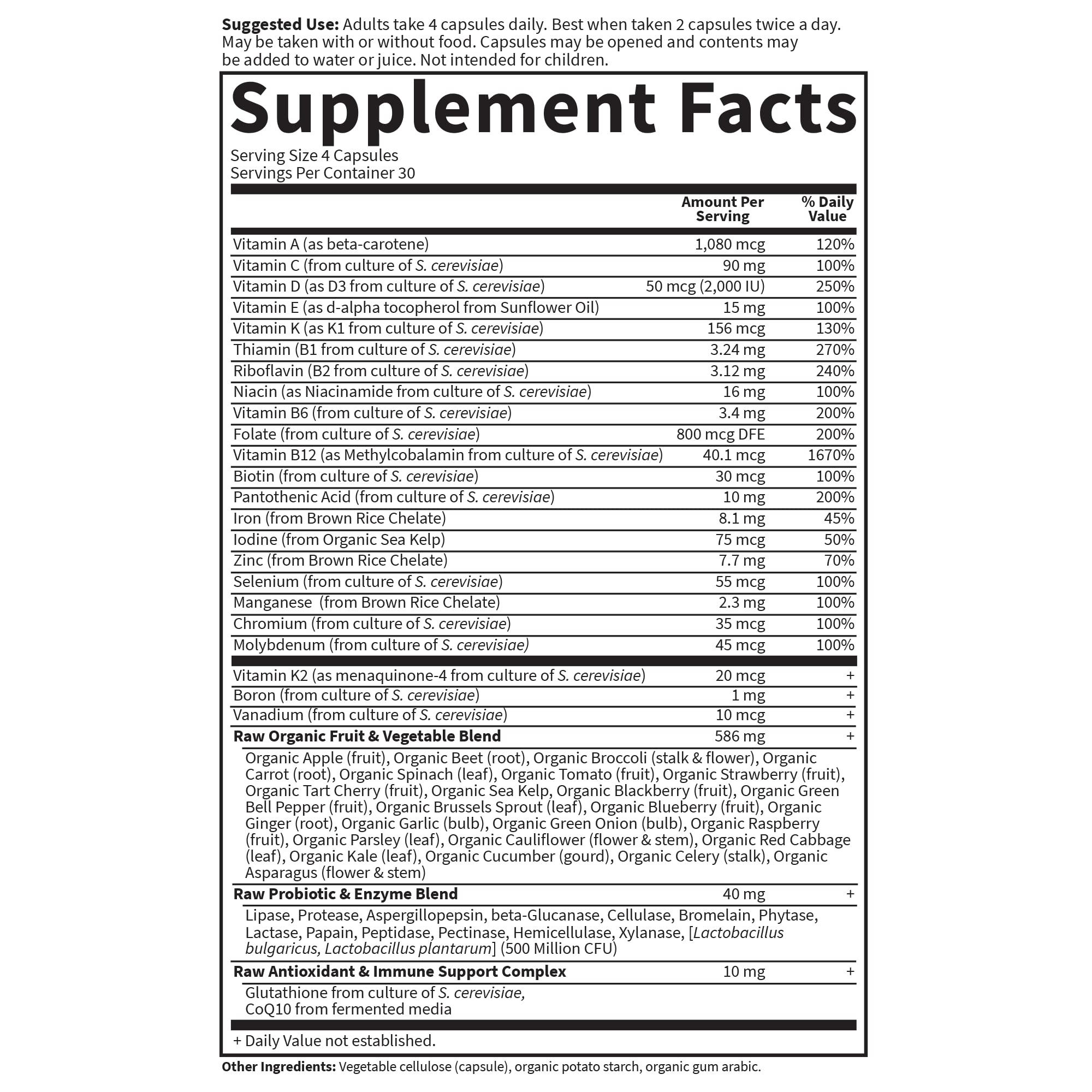 Garden of Life Multivitamin for Women, Vitamin Code Women's Multi - 120 Capsules, Whole Food Womens Multi, Vitamins, Iron, Folate not Folic Acid & Probiotics for Womens Energy, Vegetarian Supplements - Image 5