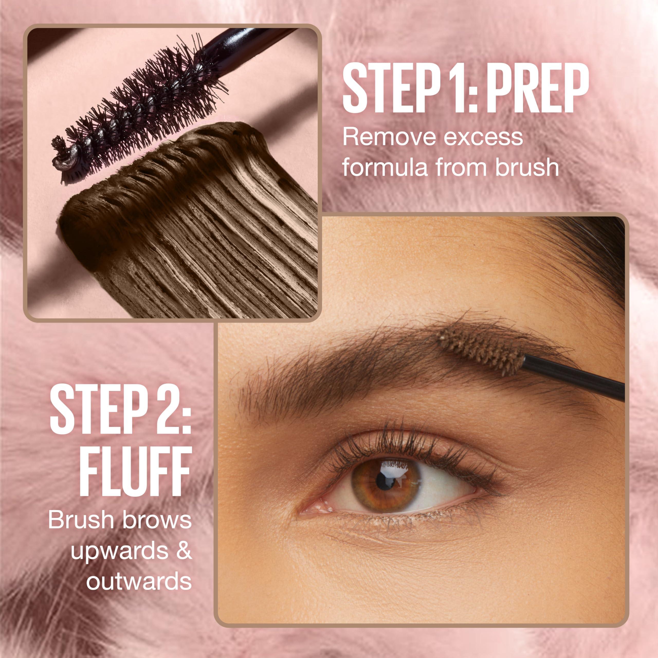 Maybelline Superfluff Volumizing Brow Mousse, All Day Tinted Brow Gel For Soft Full Brows, Medium Brown, 1 Count - Image 4