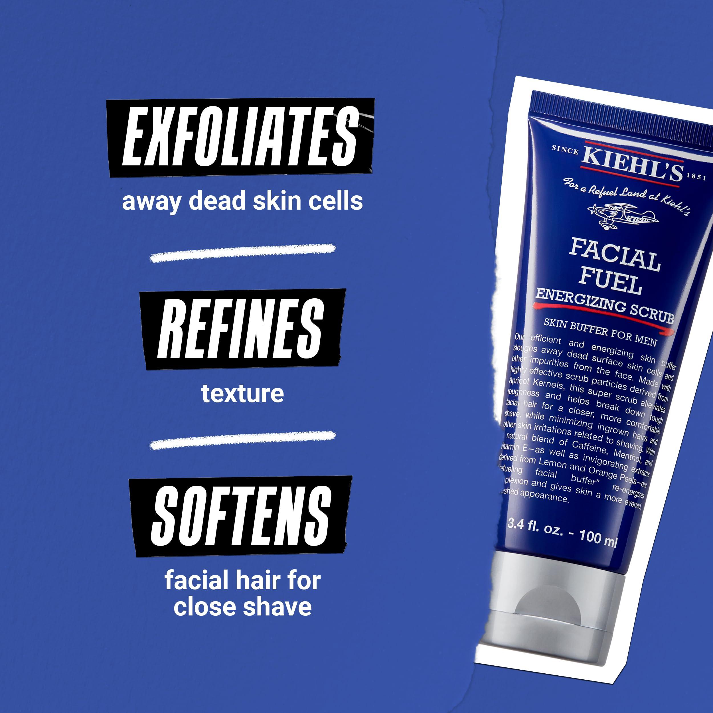 Kiehl's Facial Fuel Exfoliating Face Scrub, Facial Cleanser for Men, Smooths Skin & Removes Dead Skin, Dirt & Oil, Helps Soften Tough Facial Hair, with Caffeine, Menthol, Vitamin E & Citrus Extracts - Image 5