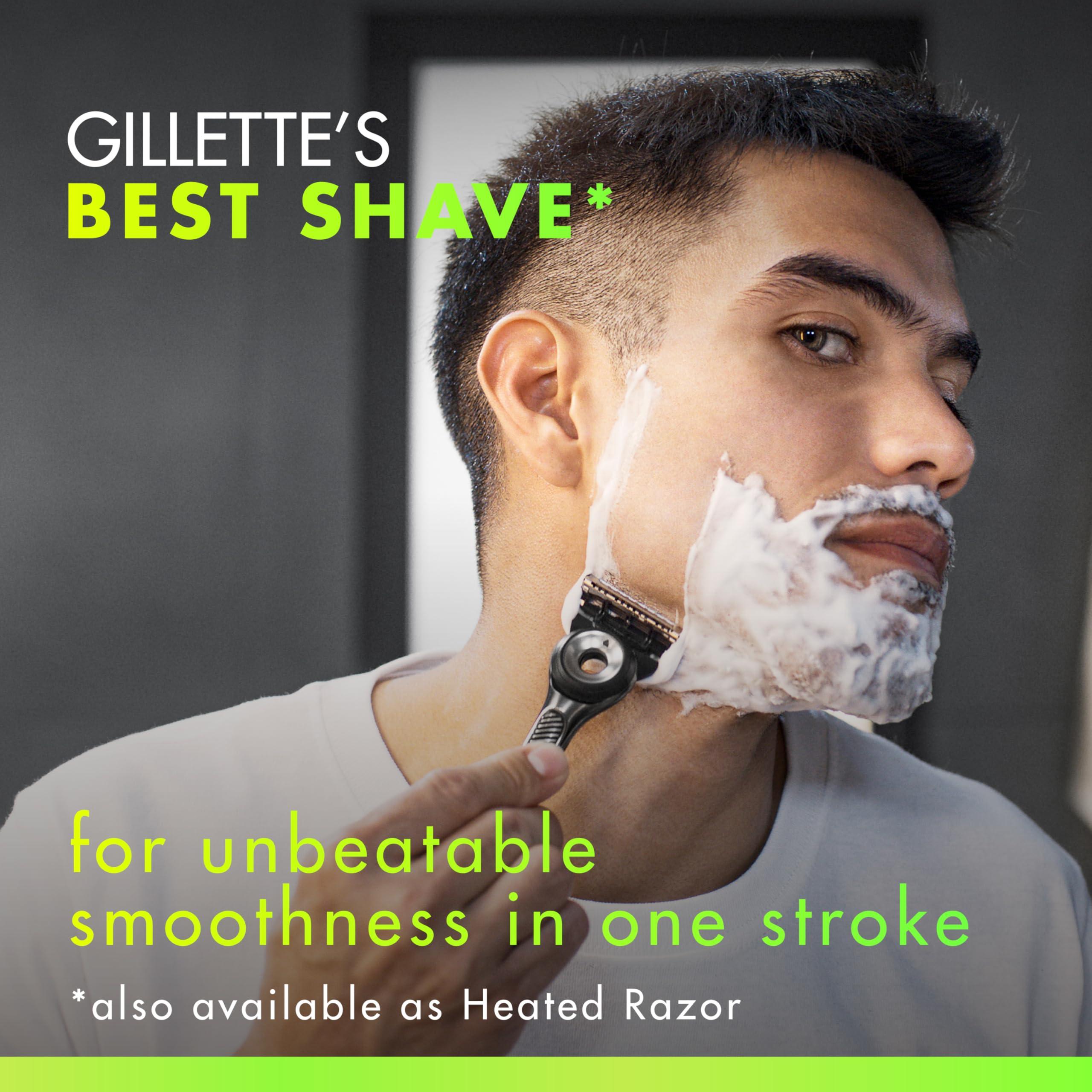 Gillette Labs with Exfoliating Bar by Men's Razor Set, 1 Shower Hook, Handle, 2 Blade Refills, Silver and Black, Razors for Men, Mens - Image 2