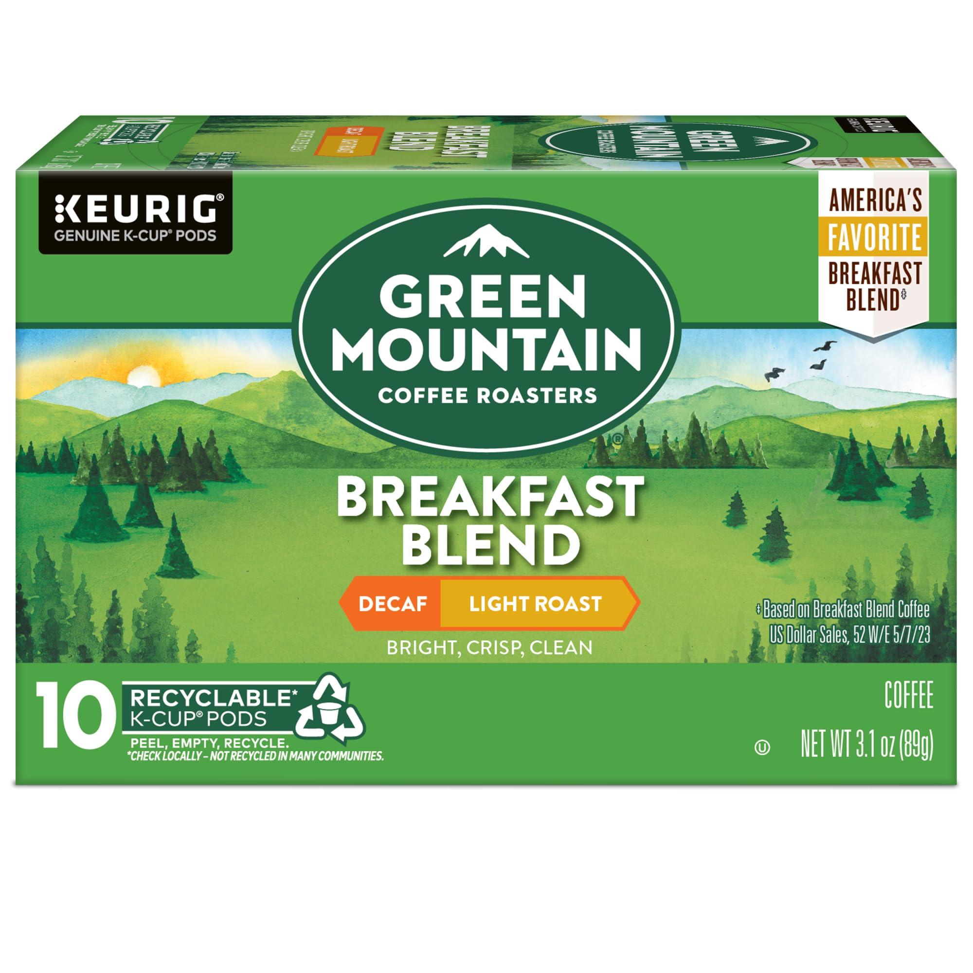 Green Mountain Coffee Roasters Breakfast Blend Decaf, Keurig Single Serve K-Cup Pods, Light Roast Coffee, 60 Count, (6 Packs of 10) - Image 10