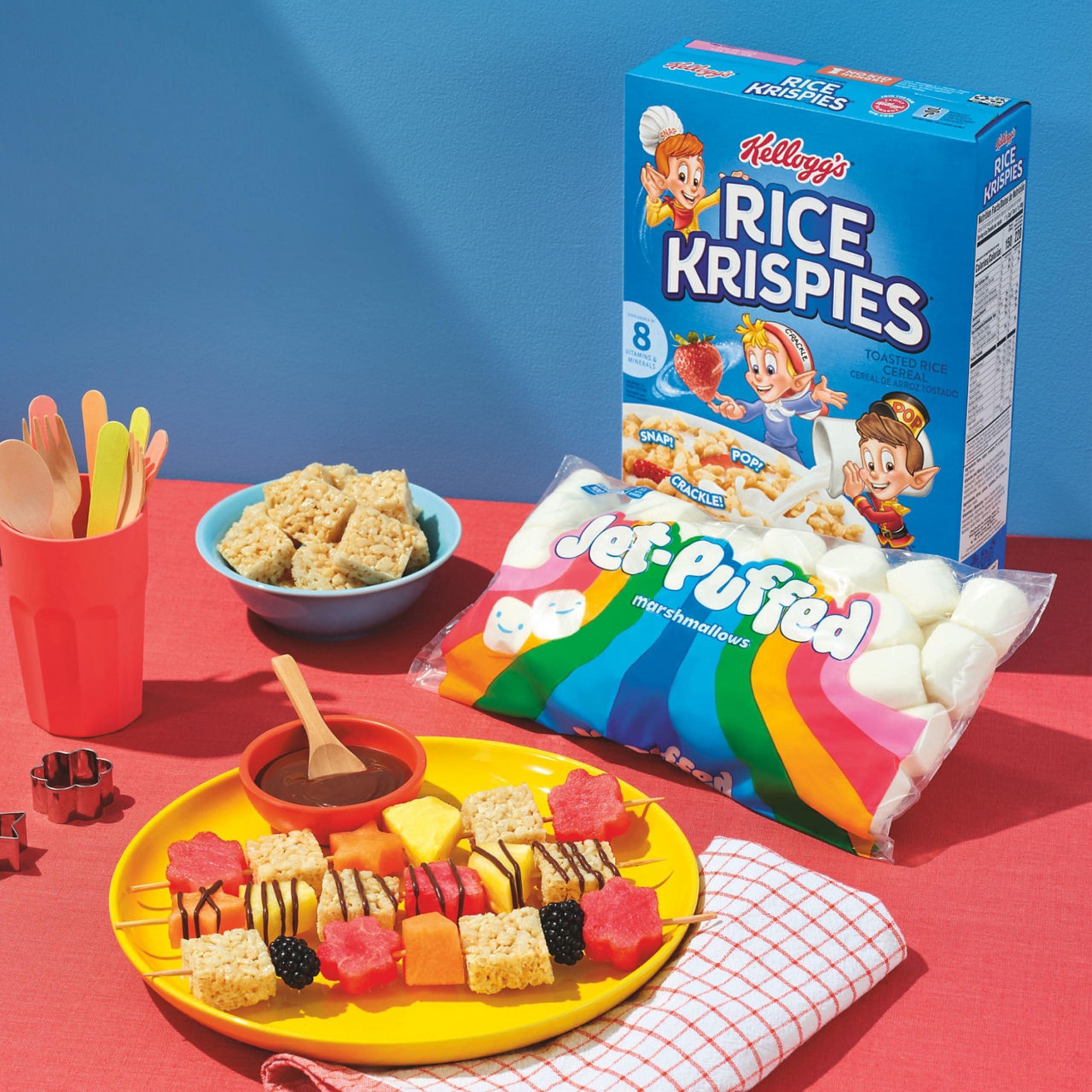 Kellogg's Rice Krispies Cold Breakfast Cereal, 8 Vitamins and Minerals, Rice Krispies Treats, Giant Size, Original, 24oz Box (1 Box) - Image 2