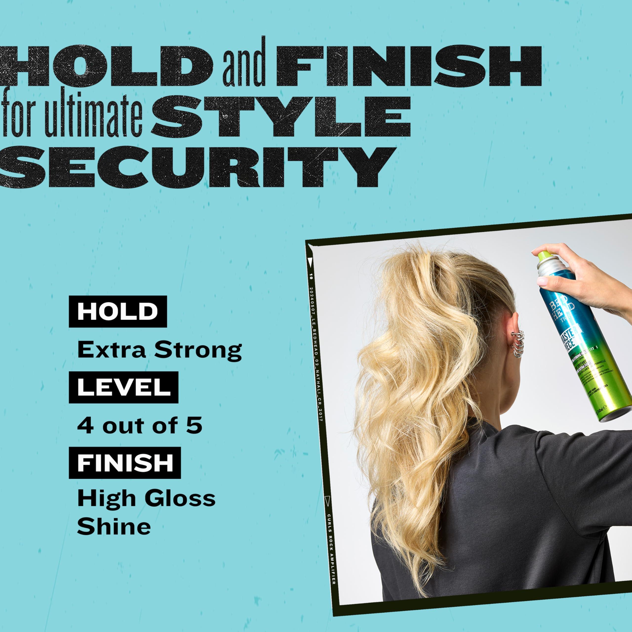 Bed Head by TIGI Frizz Control Hairspray Extra Hold Masterpiece Hair Care Spray for Incredibly Shiny and Glossy Hair, 10.3 oz - Image 6