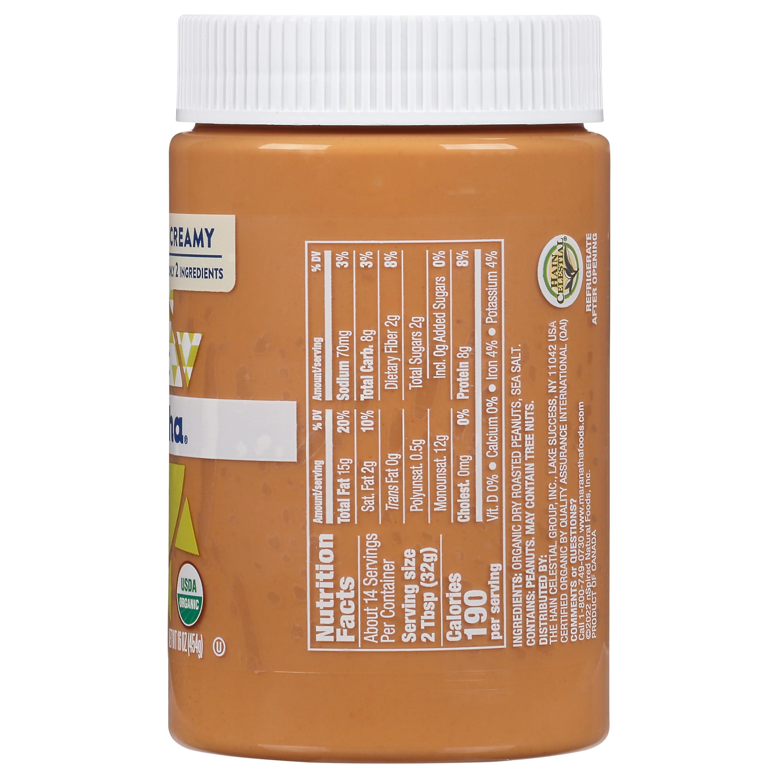 MaraNatha Organic Creamy Peanut Butter, 16 Ounce Jar - Image 4