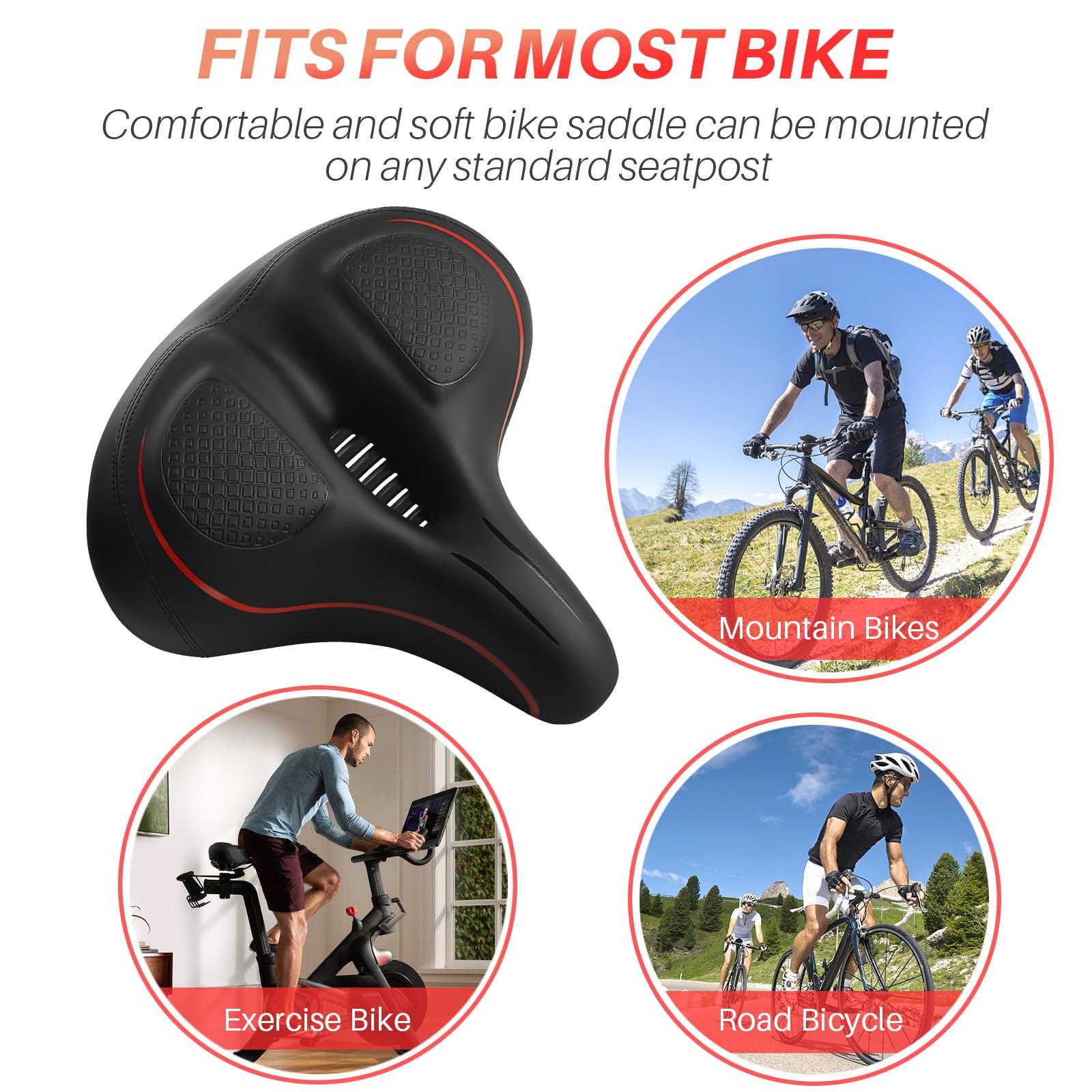 Oversized Bike Seat for Peloton Bike & Bike+, Comfort Seat Cushion Compatible with Peloton, Road or Exercise Bikes, Bicycle Wide Saddle Replacement for Men & Women, Accessories for Peloton - Image 9