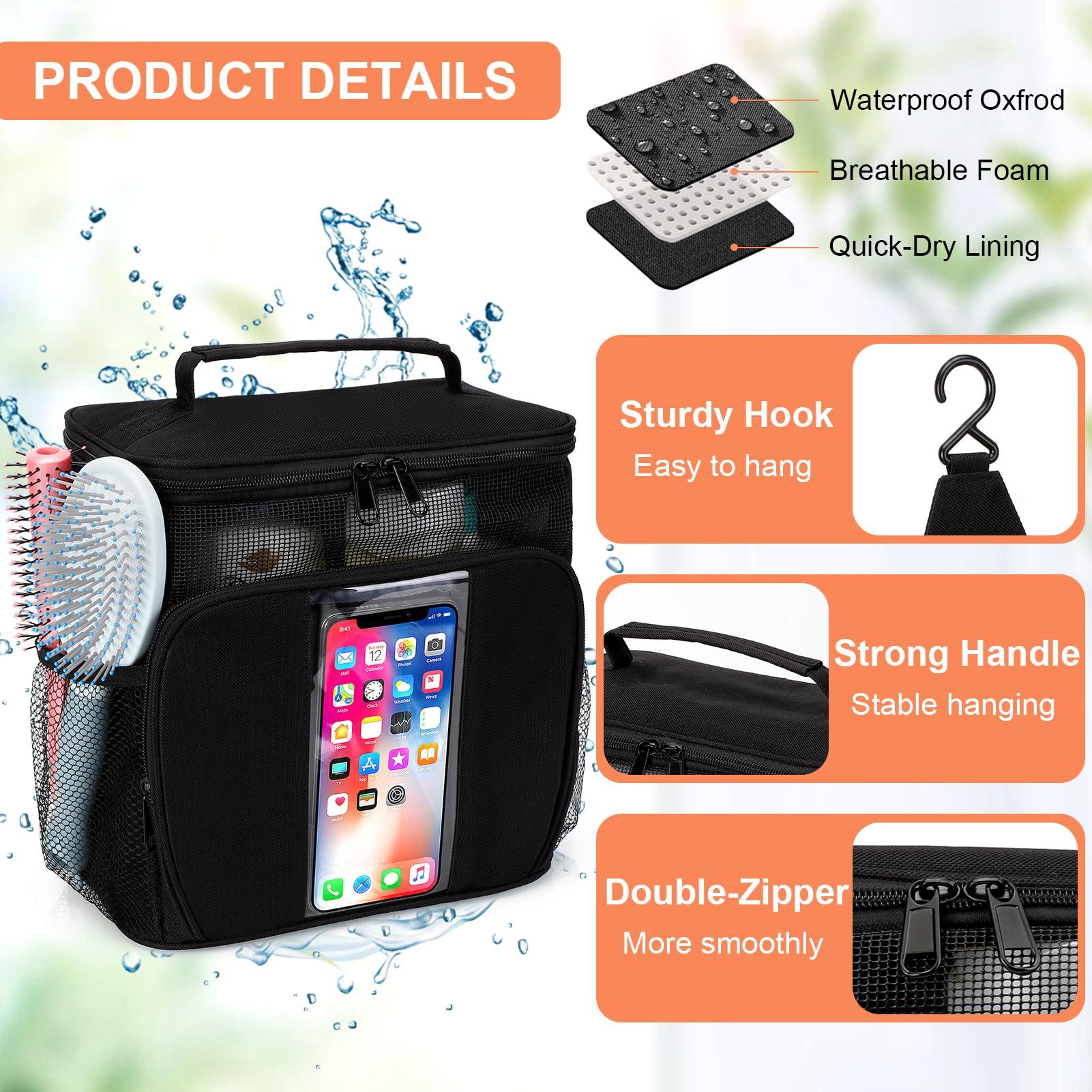 Dorm Room Essentials for Guys, Quick Dry Mesh Shower Caddy, Travel Toiletry Bag for Men and Women, Travel Cruise Ship Camping Essentials, Large Makeup Organizer for Full-Sized Toiletries Gifts for Men - Image 4
