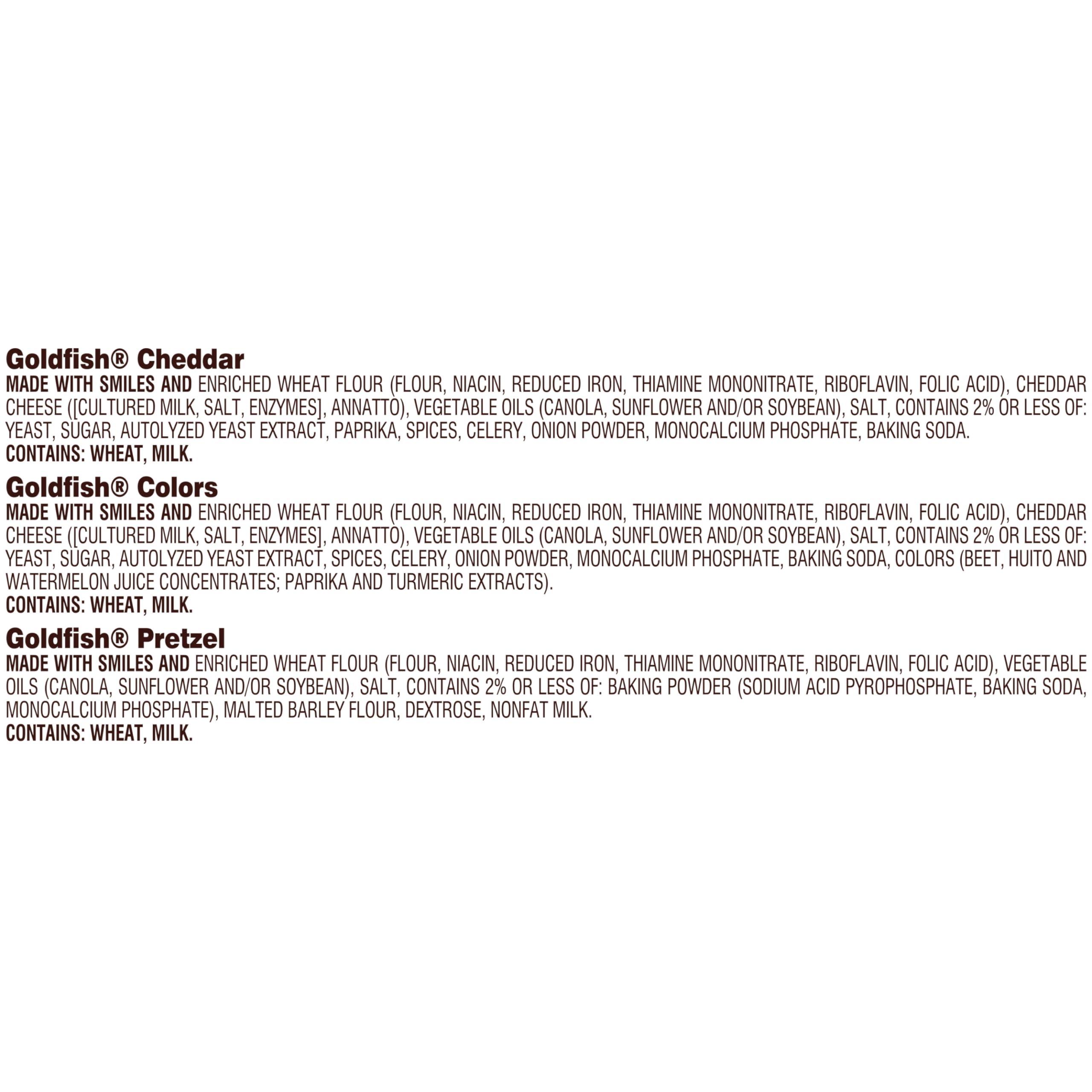 Goldfish Crackers Big Smiles Variety Pack with Cheddar, Colors, and Pretzels, Snack Packs, 30 Ct - Image 3