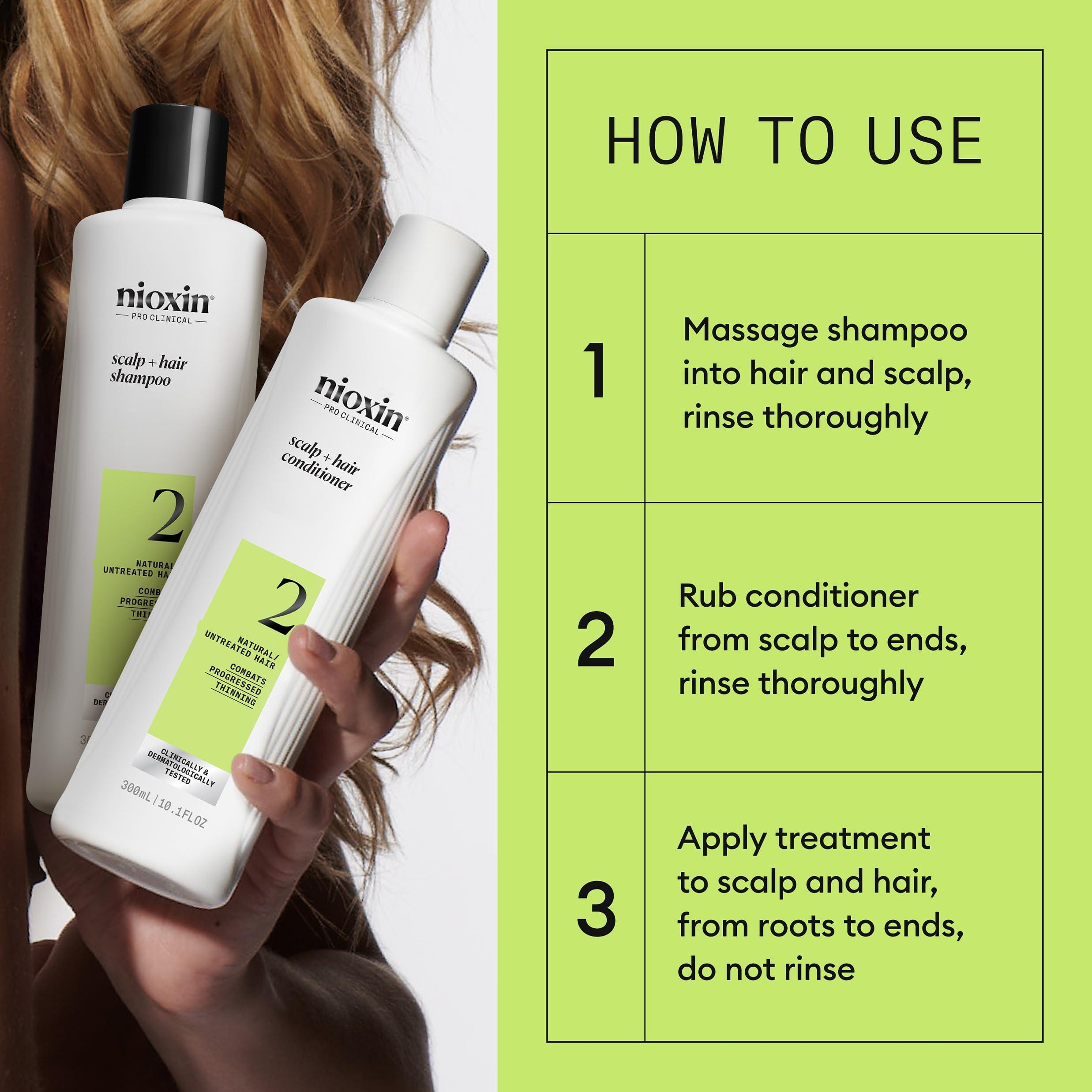 Nioxin Scalp + Hair Thickening System Kits | For Natural, Colored, & Damaged Hair with Light to Progressed Thinning | Strengthen & Boost Hair Density with Niacinamide & Biotin | 3 Month Supply - Image 7