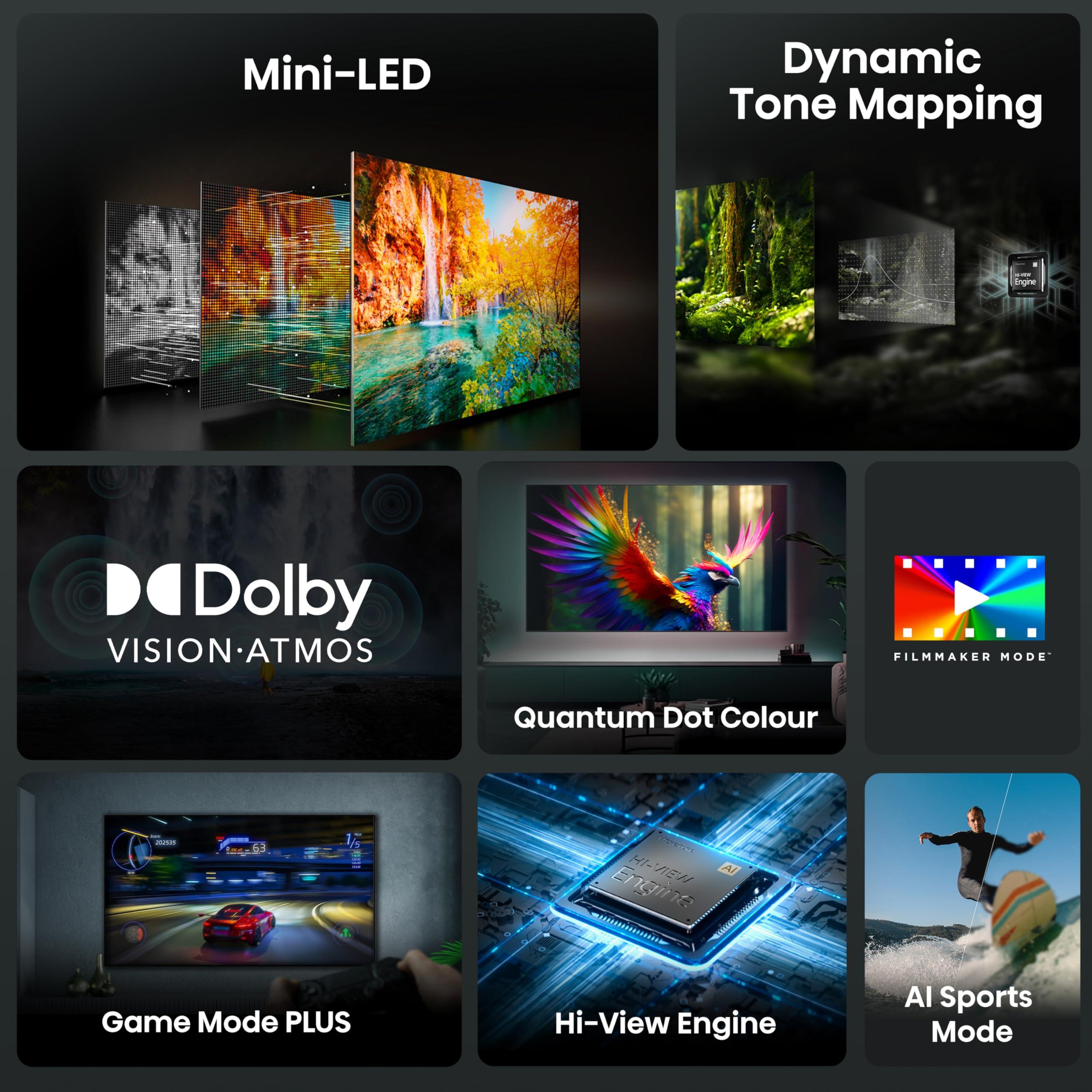 Hisense 65-Inch Class U6 Series Mini-LED ULED 4K UHD Google Smart TV (65U6N, 2024 Model) - QLED, Motion Rate 240, HDR 10+, Full Array Local Dimming, Game Mode Plus, Alexa Compatibility - Image 3