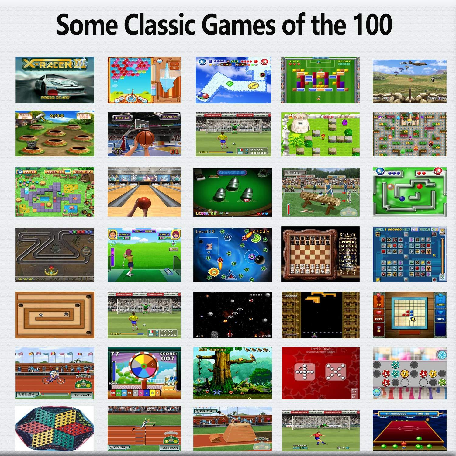 Beijue 16 Bit Handheld Games for Kids Adults 3.0'' Large Screen Preloaded 100 HD Classic Retro Video Games USB Rechargeable Seniors Electronic Game Player Birthday Xmas Present (Red) - Image 4