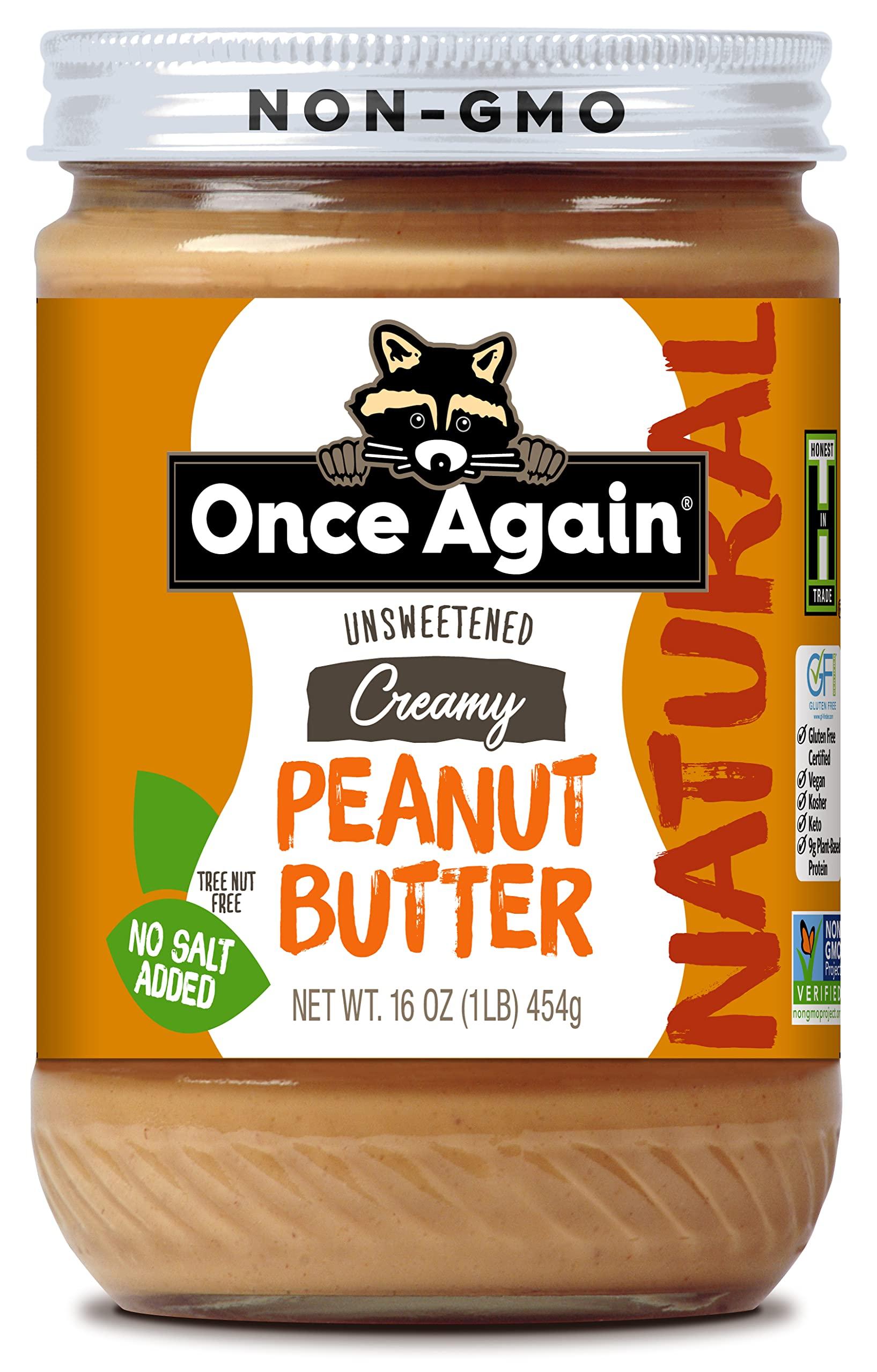 Once Again - Natural Old Fashioned Peanut Butter Crunchy No Salt - 16 oz.