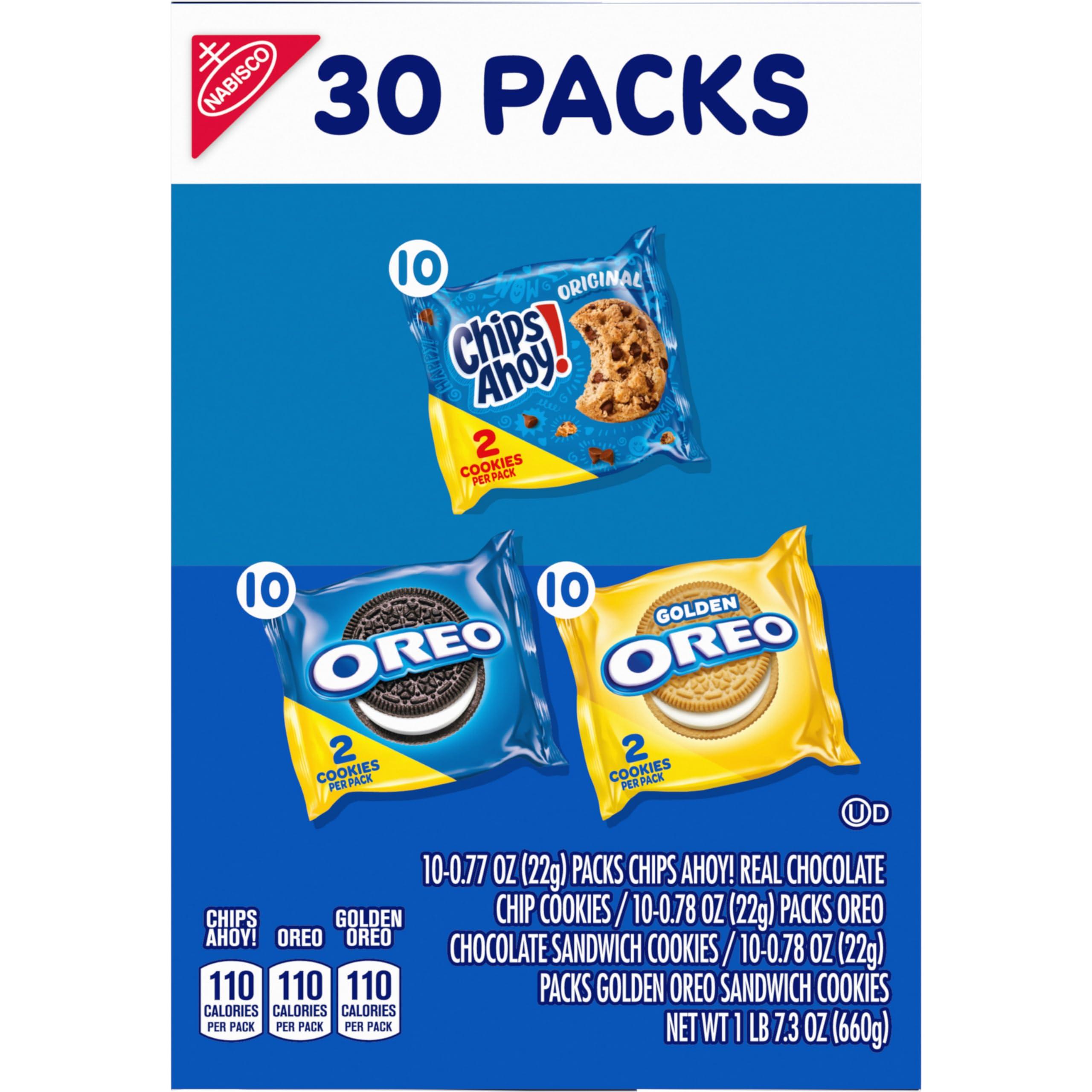 Nabisco Sweet Treats Cookie Variety Pack OREO, OREO Golden & CHIPS AHOY!, 30 Snack Packs (2 Cookies Per Pack) - Image 13