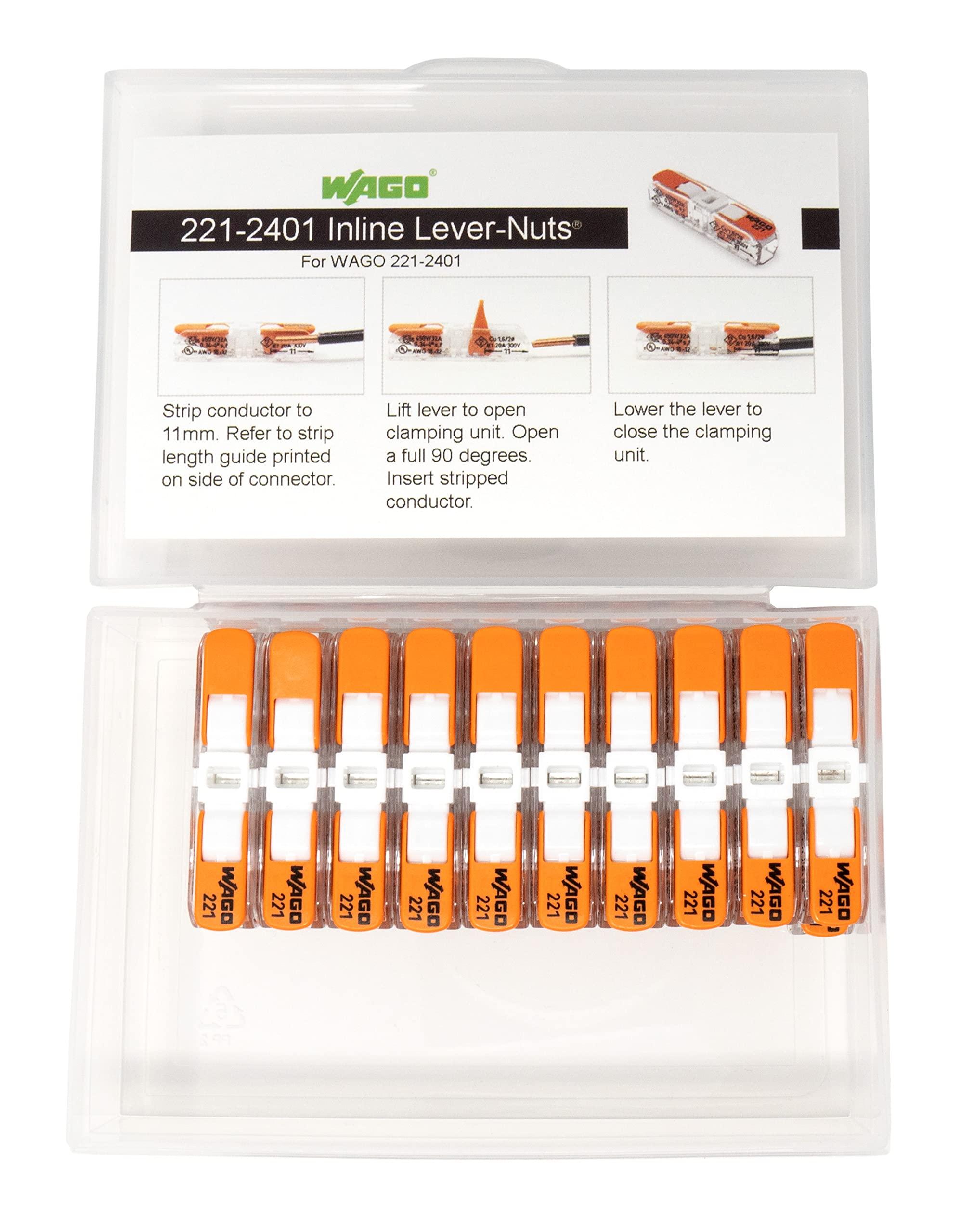 WAGO 221-2401 Lever Nuts Compact Splicing Inline Wire Connectors with Case | 20pc - Image 5