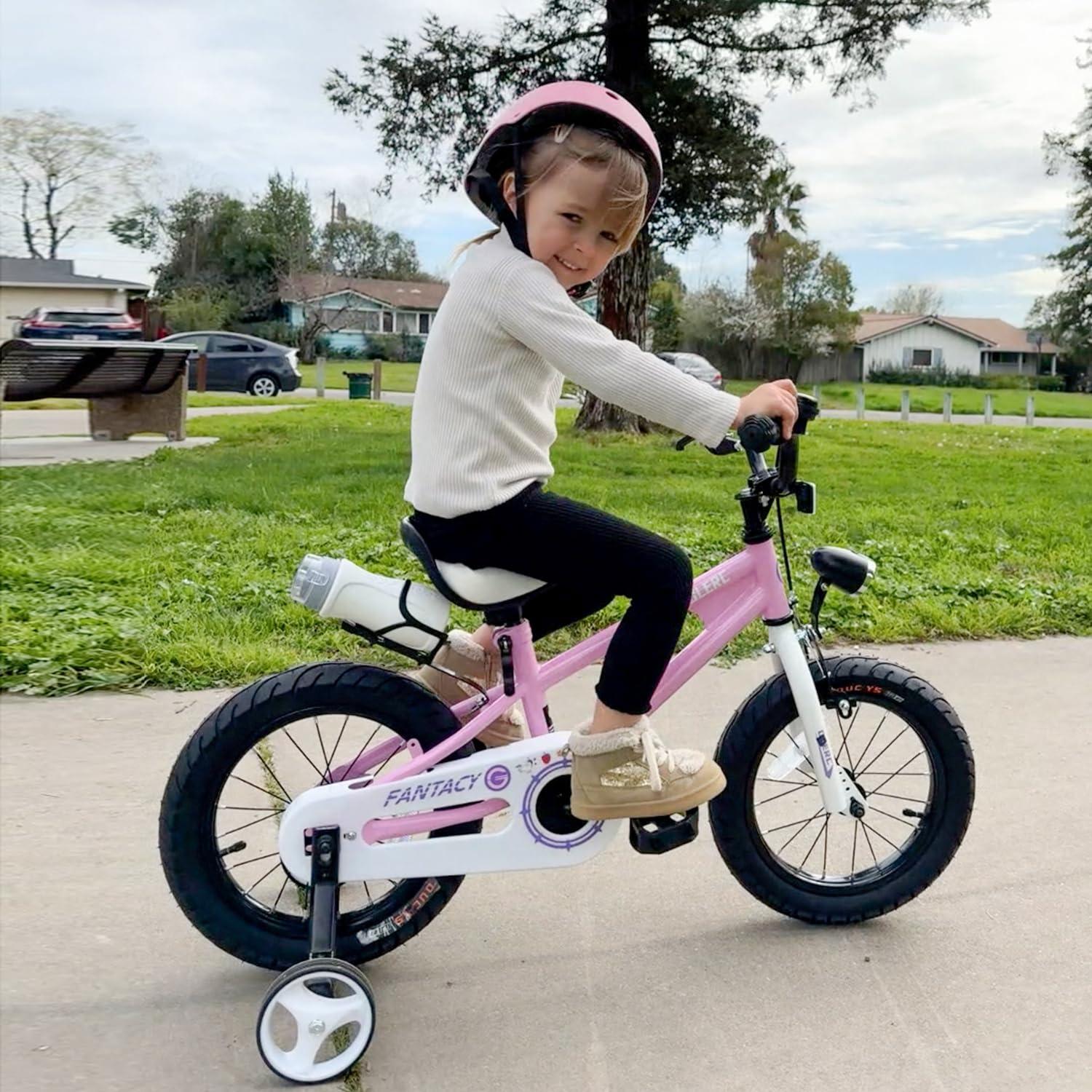 Glerc Fantacy Kids Bike, 12-20 Inch Children Bicycle for 2-13 Years Old Boys Girls, Kids Bicycle with Water Bottle Holder & Headlight & Training Wheels, Multiple Colors - Image 5