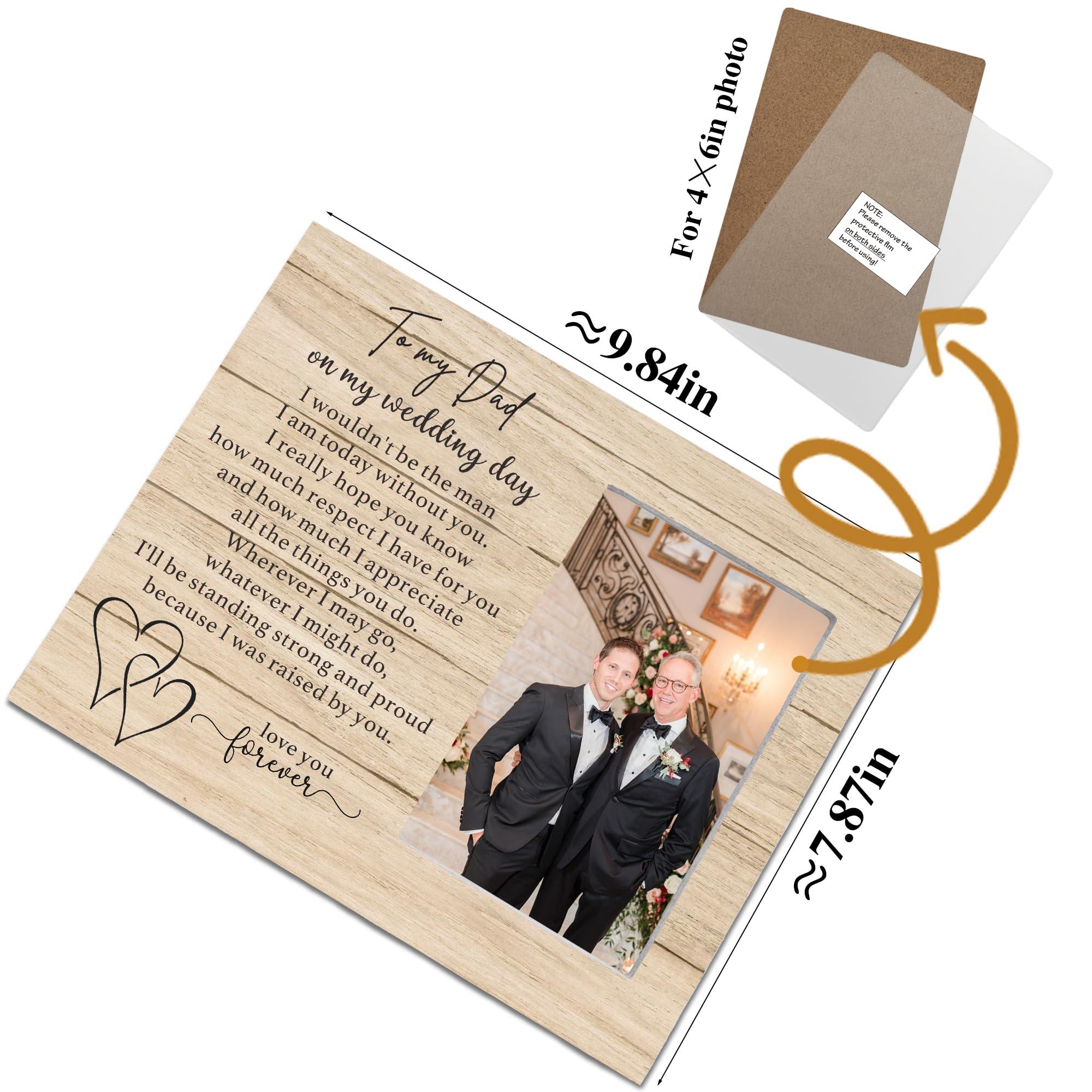 Ruyup Father of the Bride Gift from Groom - Wedding Picture Frame for Dad - 'I wouldn't Be the Man I Am Today' - Image 3