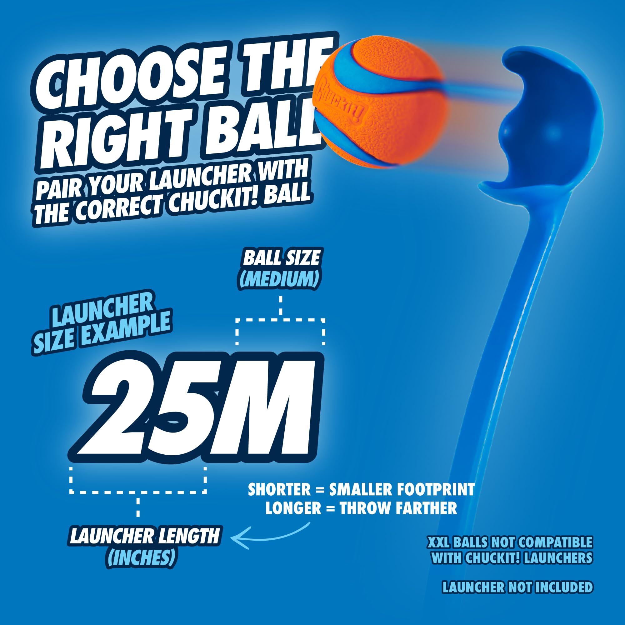 Chuckit Pro Fetch Toy Ball Launcher For Dogs; Compatible With Any Medium Chuckit! Medium Size 25 Inch + Glow Ball - Image 7