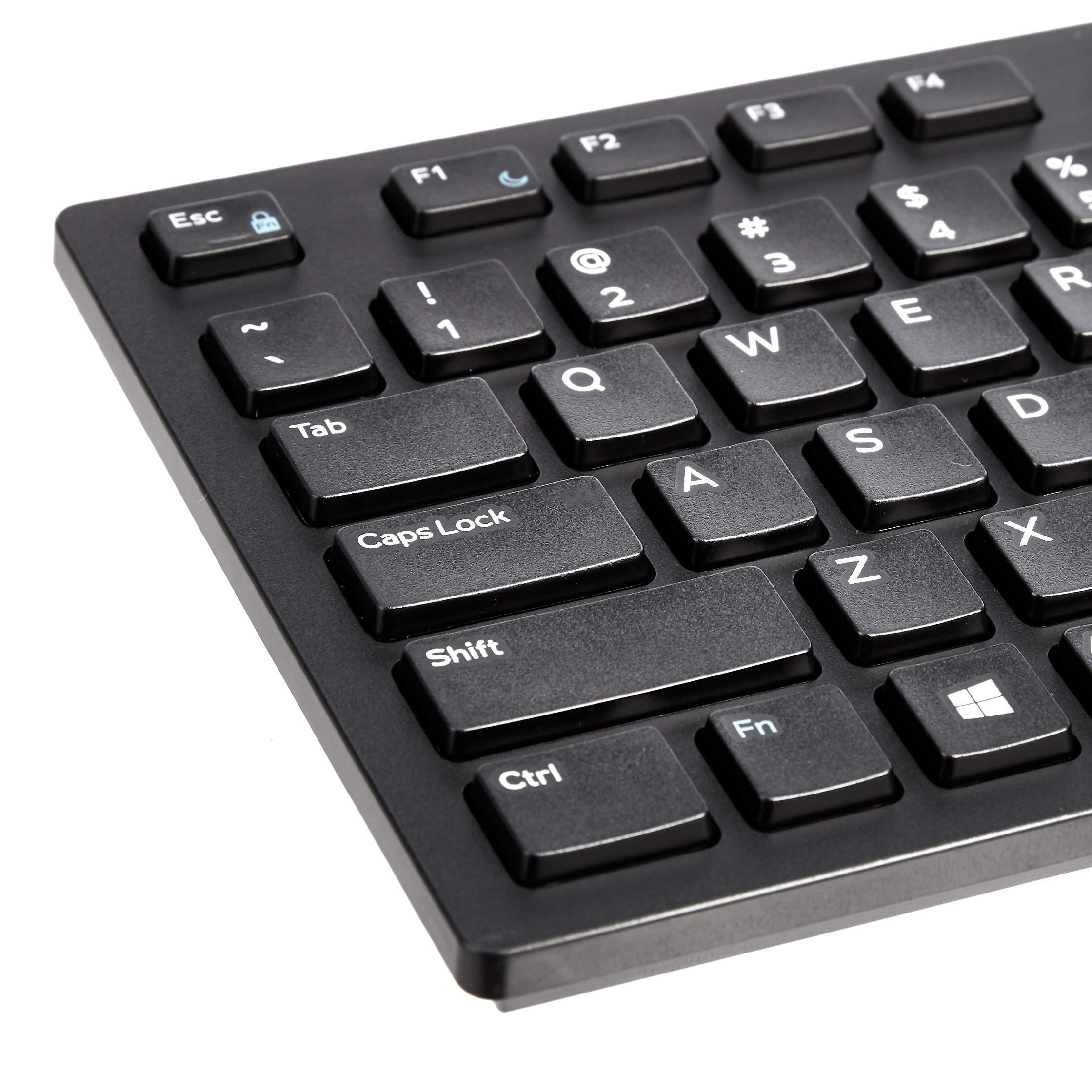 Amazon Basics Matte Black Wired Keyboard, US QWERTY Layout, 10 Pack one Carton - Image 3