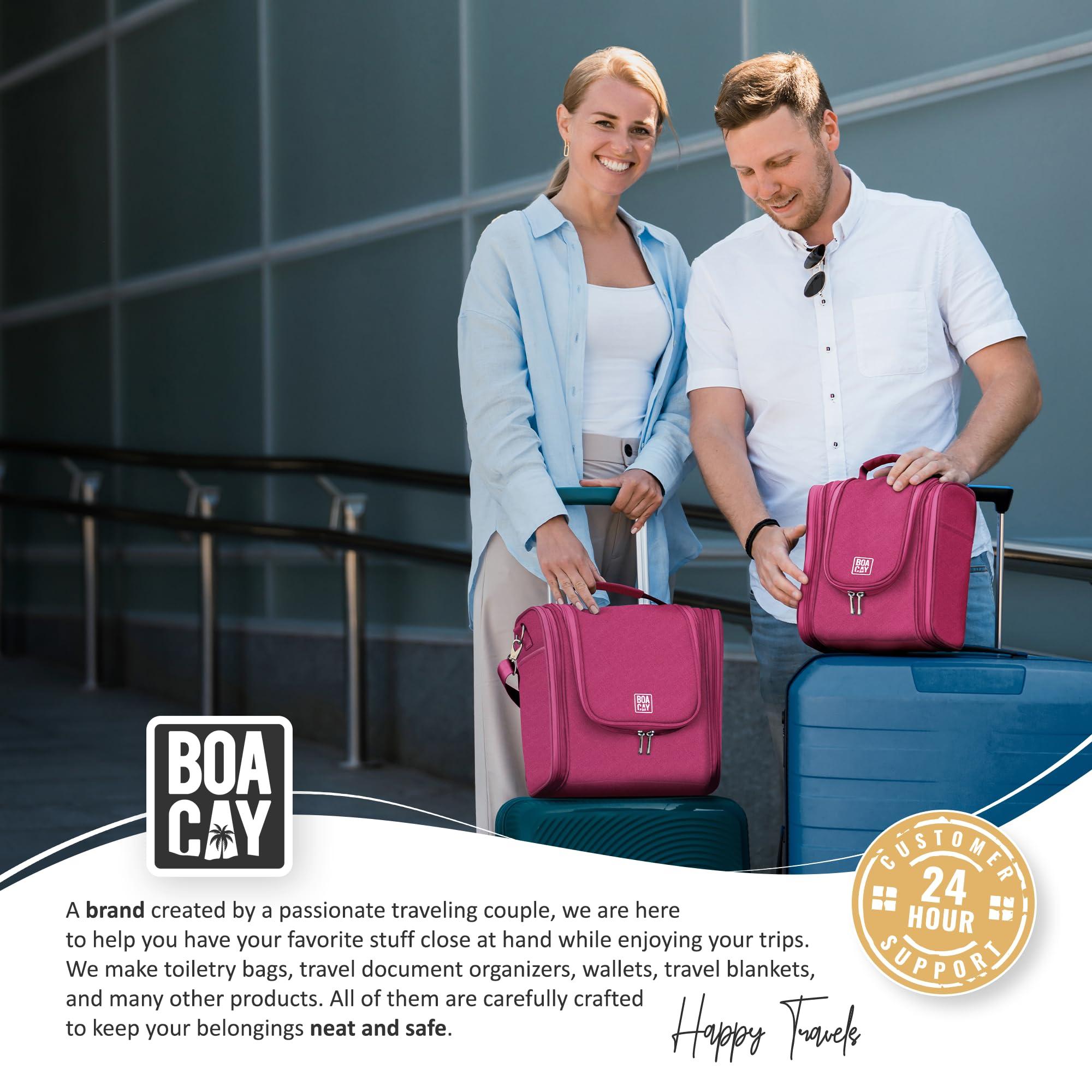 BOACAY Hanging Travel Toiletry Bag for Women and Men, Makeup Bag, Bathroom & Shower Organizer Kit for Accessories, Cosmetics, Travel Essentials - Image 9