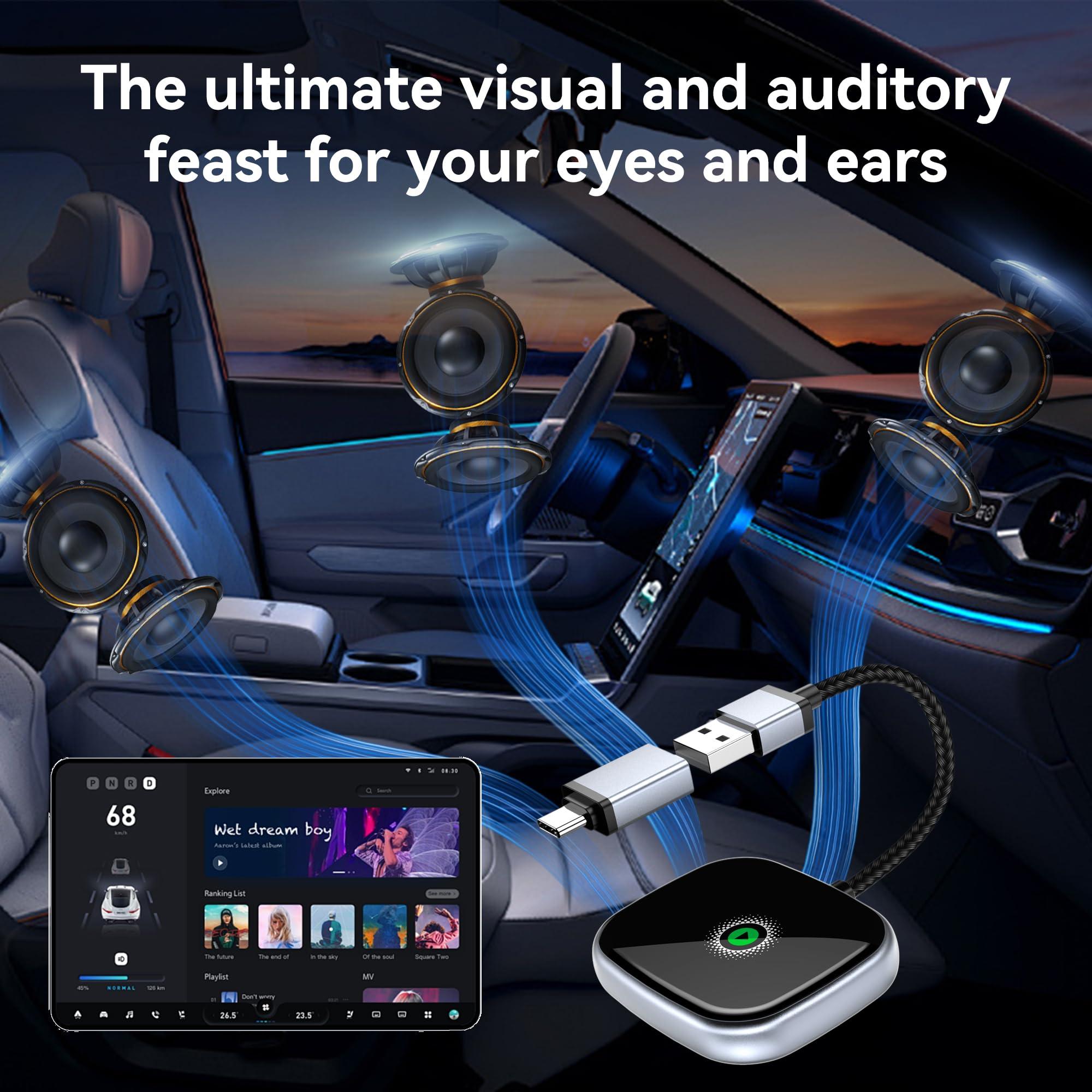 Wireless CarPlay Adapter, Wireless Car Screen Adapter for iPhone-Easily Upgrade Wired CarPlay to Unwired Connectivity, Includes USB-A to USB-C Dongle, Plug & Play for iPhone (iOS 10 and Above) - Image 4