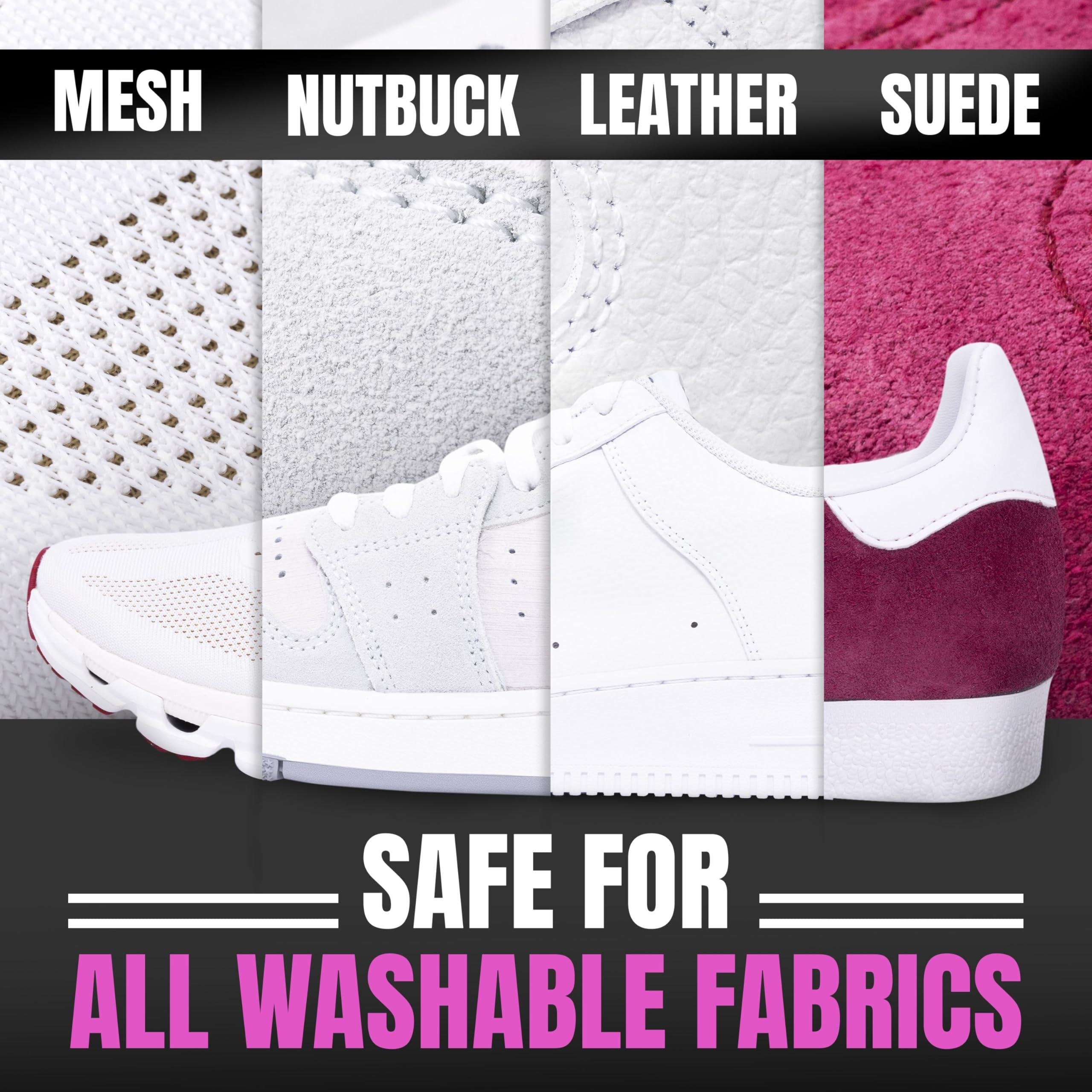 Pink Miracle Shoe Cleaner Kit with Bottle and Brush For Fabric Cleaner For Leather, Whites, Suede and Nubuck Sneakers - Image 4