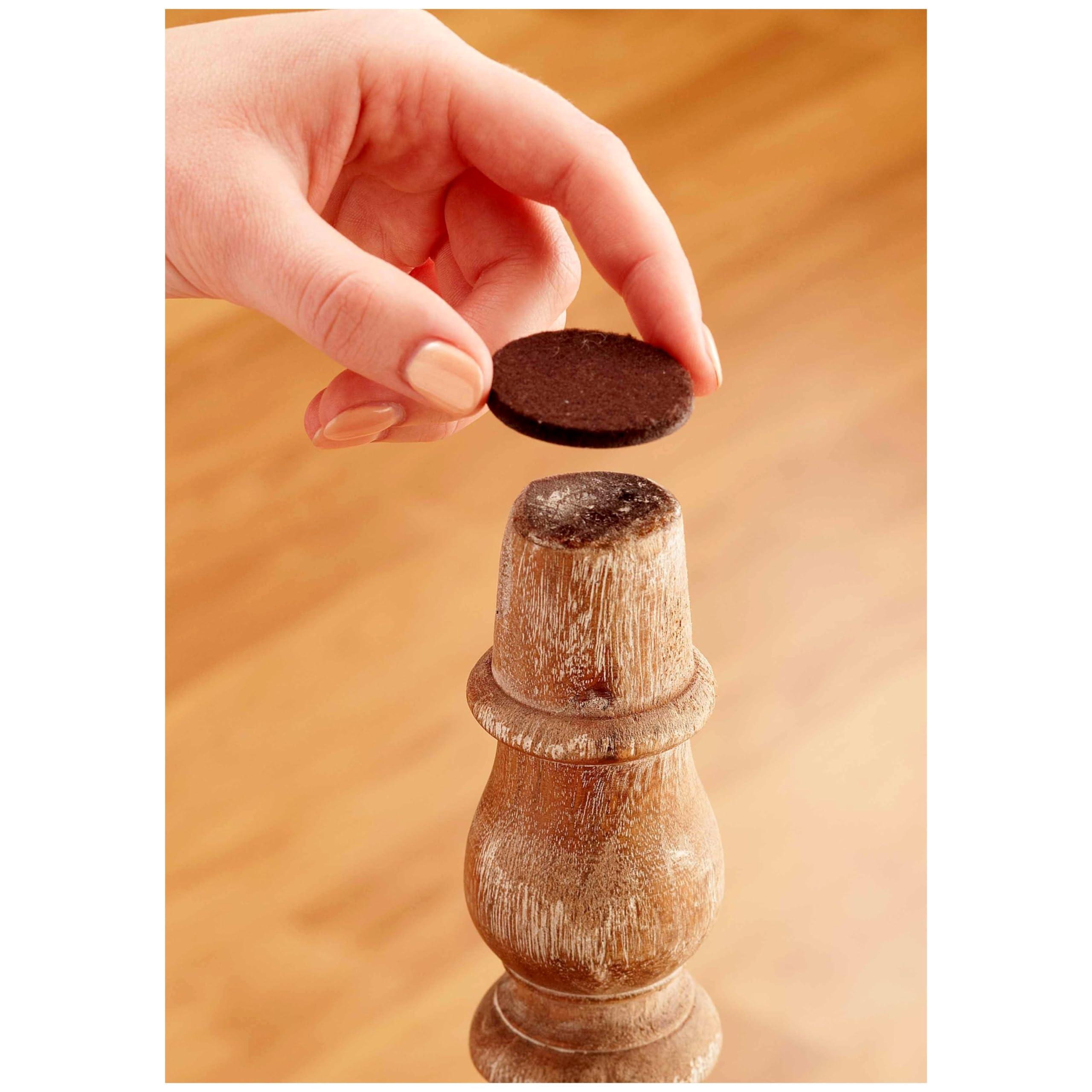 Scotch Felt Pads 162 PCS Brown, Felt Furniture Pads for Protecting Hardwood Floors, Round, Assorted Sizes Value Pack, Self-Stick design, Protecting from nicks, dents and scratches (SP847-NA) - Image 8