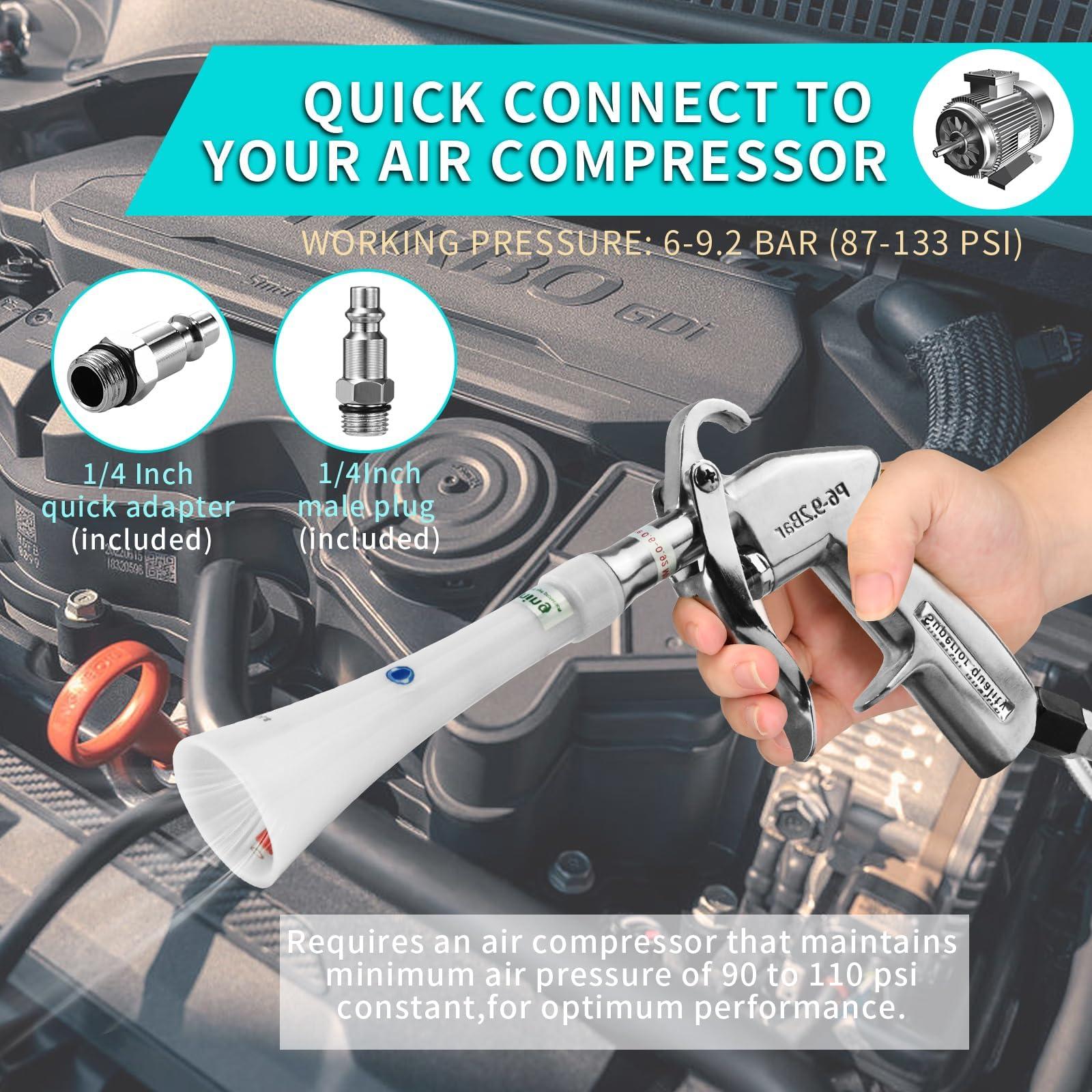 GOCCIDA Tornado Dry Cleaning Gun with Brass Adjustable Air Flow Nozzle,Air Blower Gun Quickly Blasts Dirt and Dust from Surface Works with Air Compressor - Image 4