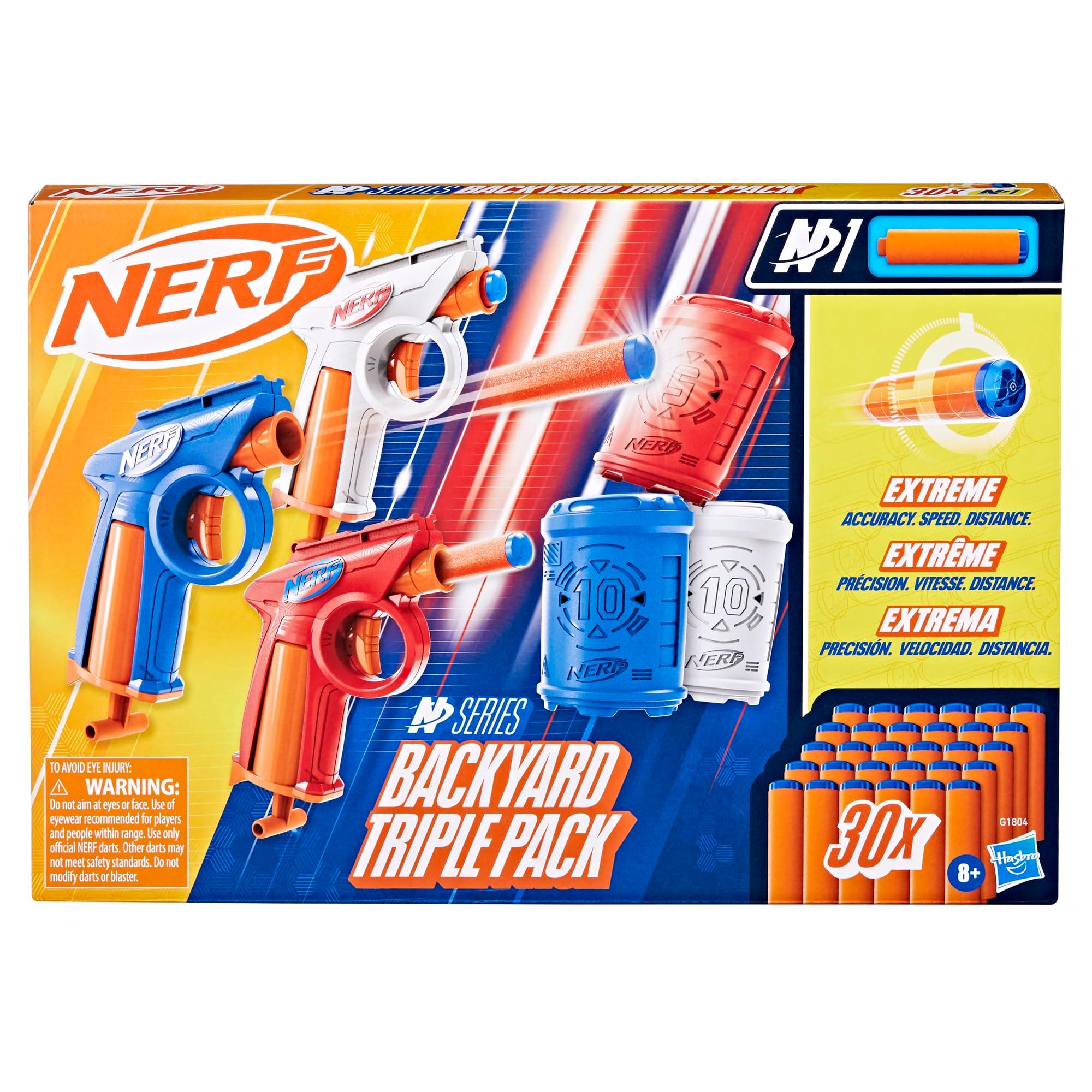 NERF N Series Backyard Triple Pack, Includes 3 Flex Blasters, 3 Targets, 30 N1 Darts, Ages 8+ (Amazon Exclusive) - Image 4