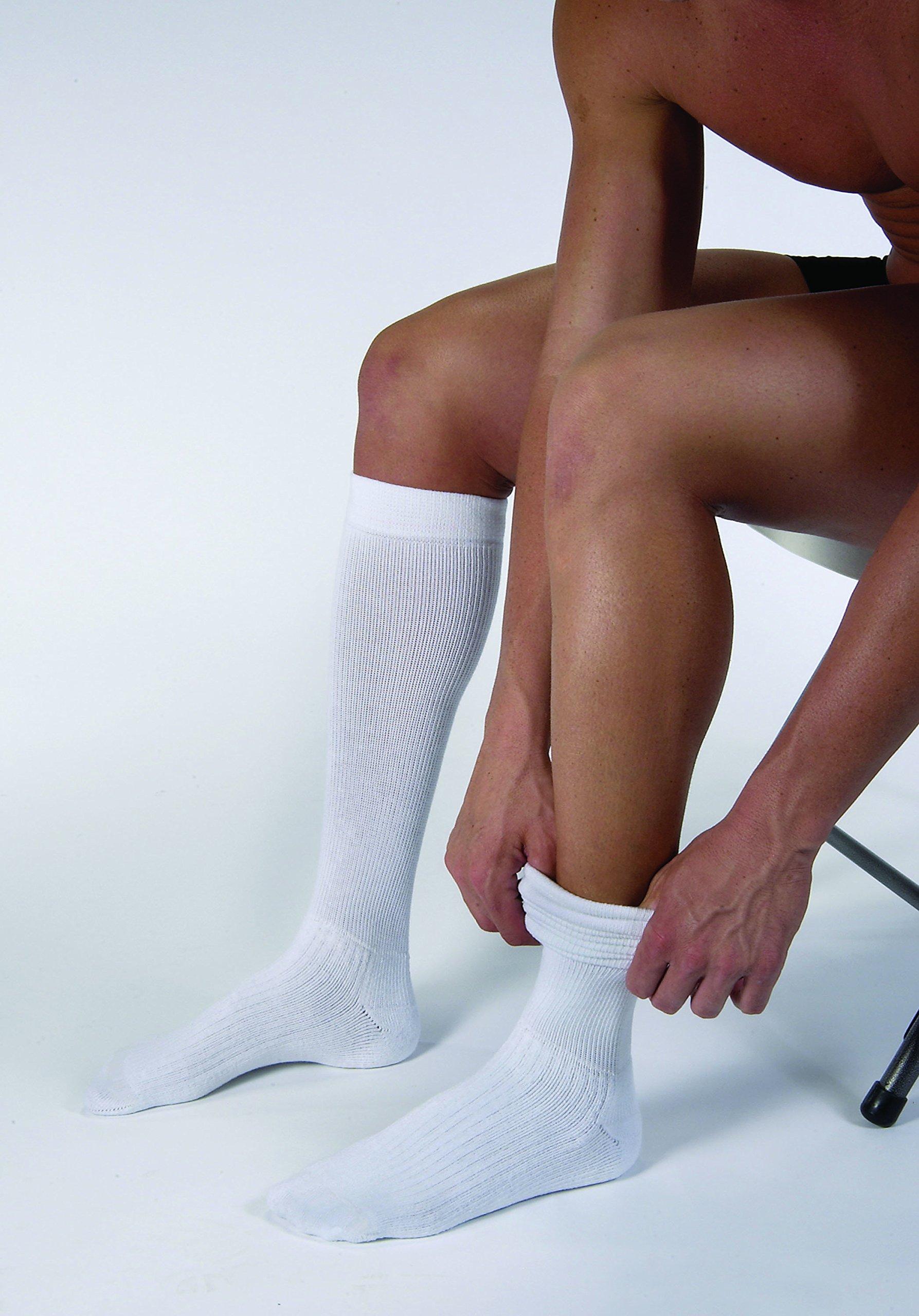 JOBST Activewear Compression Socks, 15-20 mmHg, Knee High, Large, White - Image 3