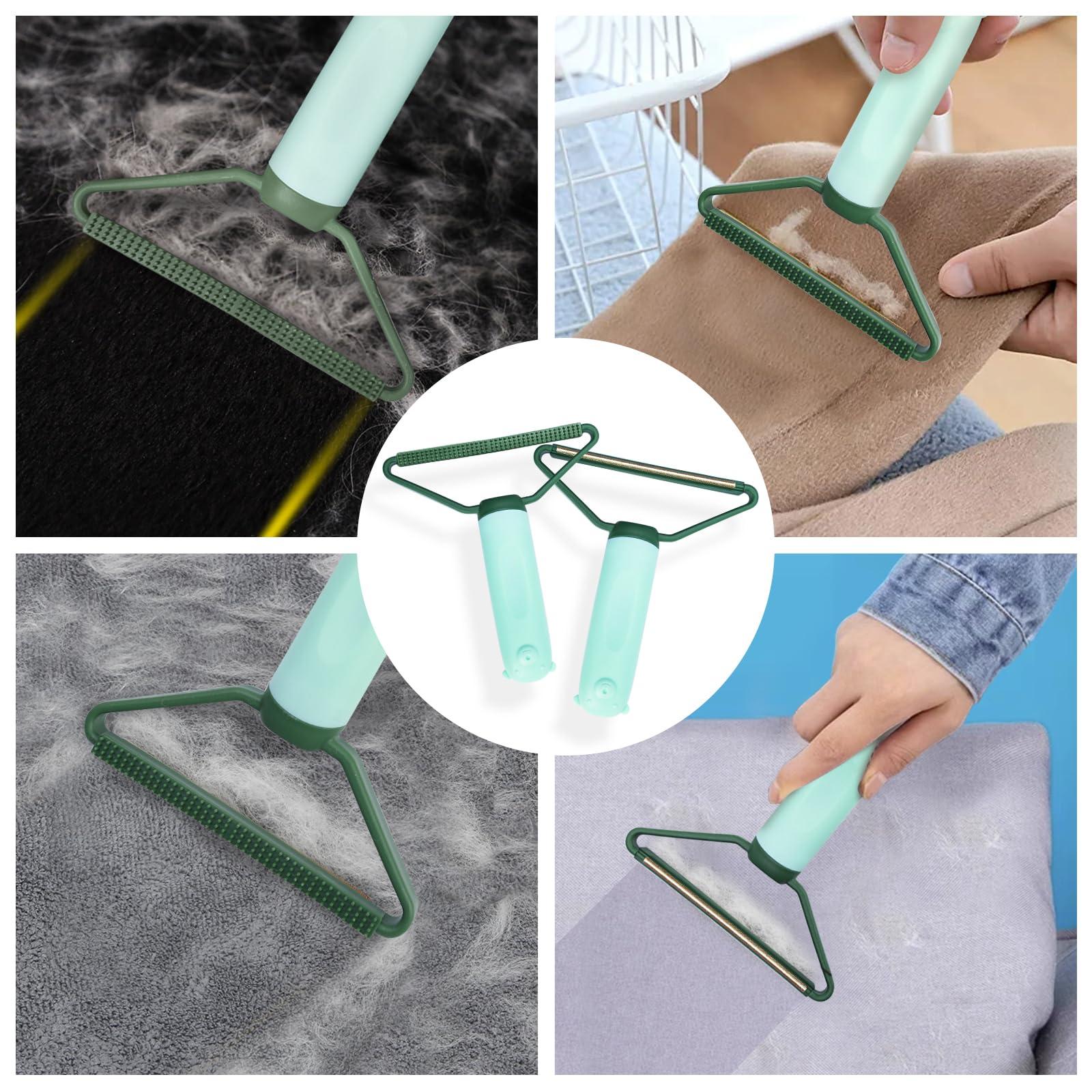 Multifunctional Pet Hair Remover,2 Pcs Carpet Scraper,4 in 1 Dog Hair Remover, Reusable Cat Hair Remover for Dog and Cat,Adjustable Lint Brush for Carpet,Sofa,Bedding,Clothes and Furniture,Blue - Image 5