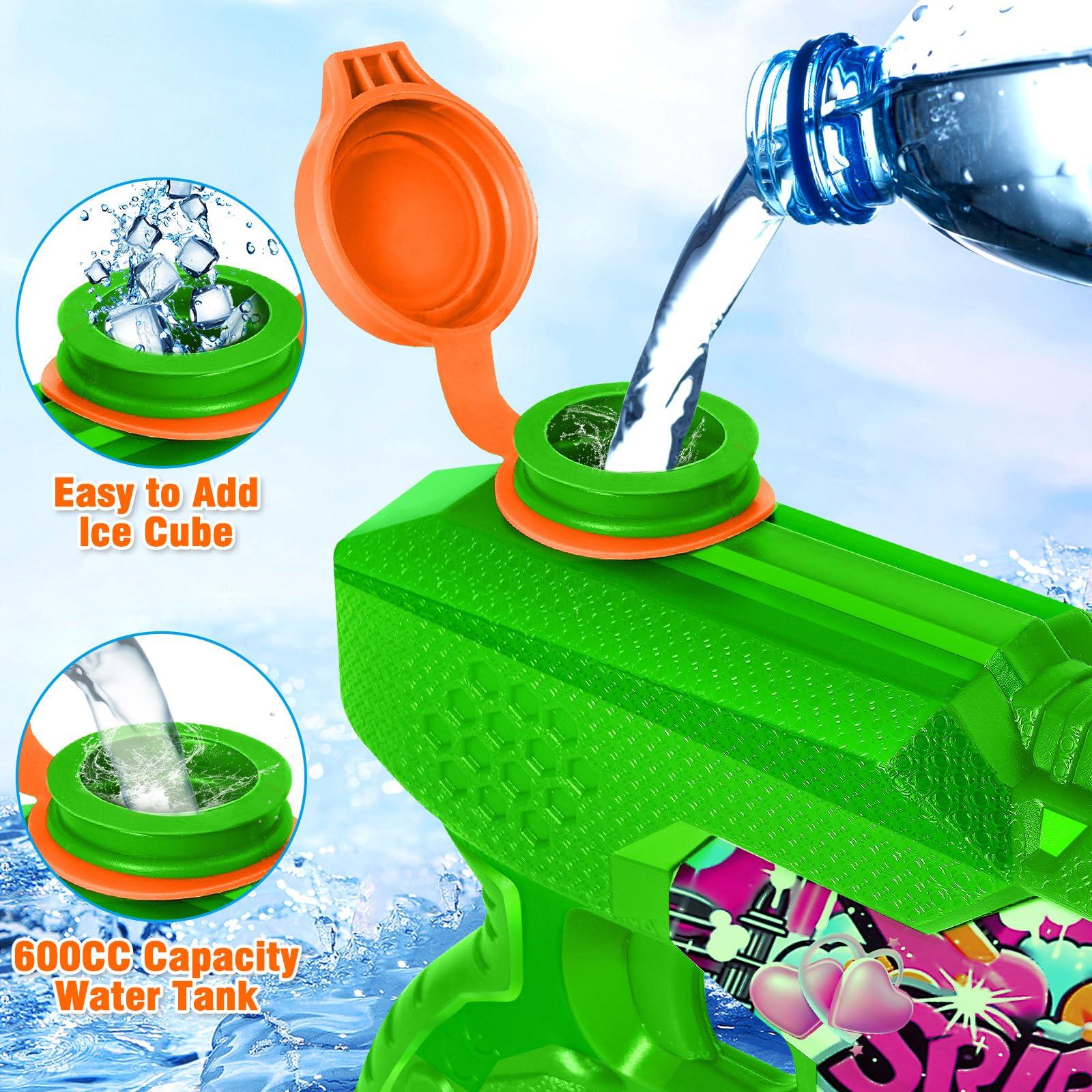 Water Gun for Adults Kids: 600CC 4 Pack Squirt Blasters Super Water Guns for Adults Kids,Water Gun Outdoor Toys High Capacity Summer Soaker for Swimming Pool Beach Fighting, Long Shooting Distance - Image 7