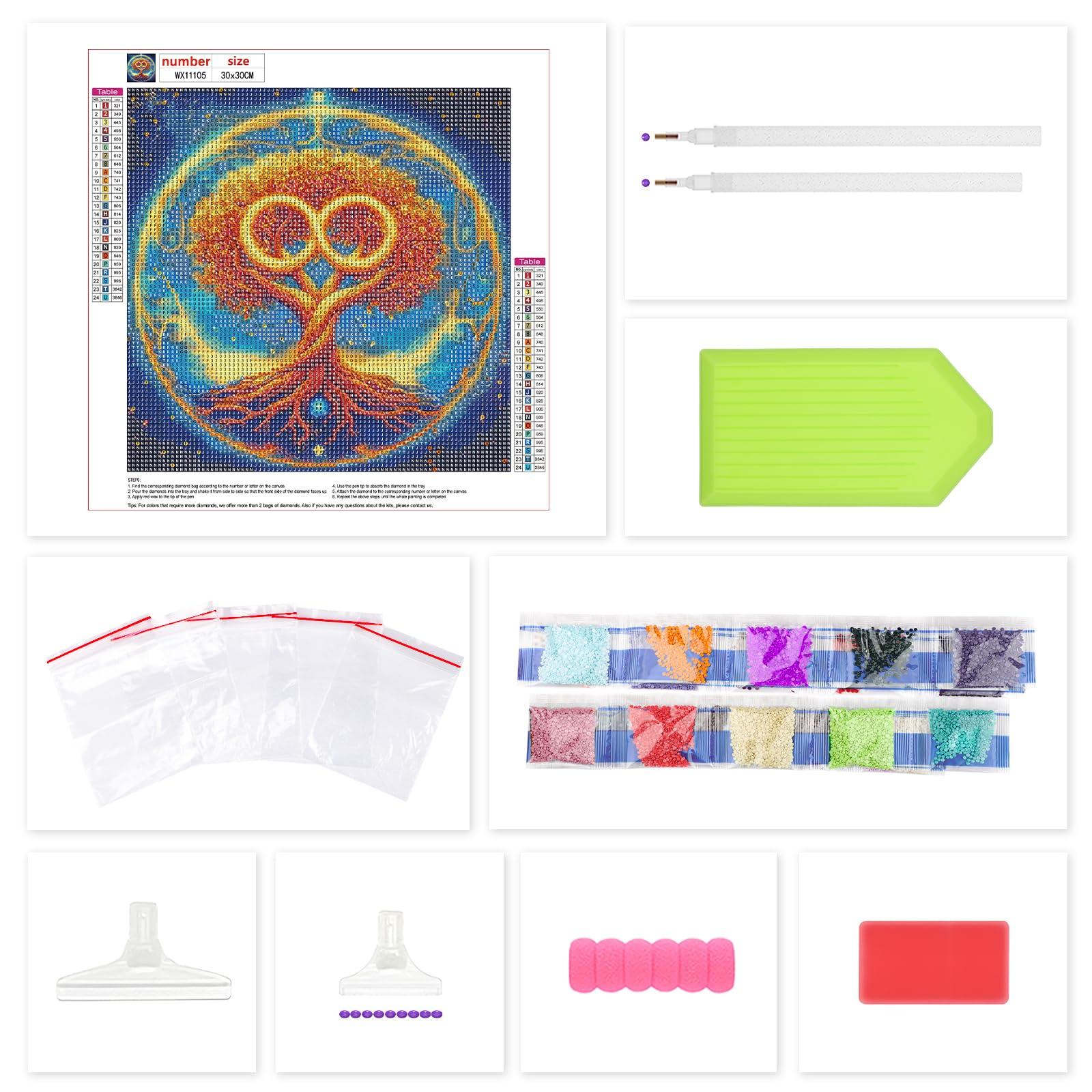 Lxmsja Eternity Tree Diamond Art Kits for Adults, Tree of Life DIY Full Drill Diamond Painting Kits for Beginners, 5D Gem Art Crafts for Adults, Home Wall Decor 12x12 inch - Image 5