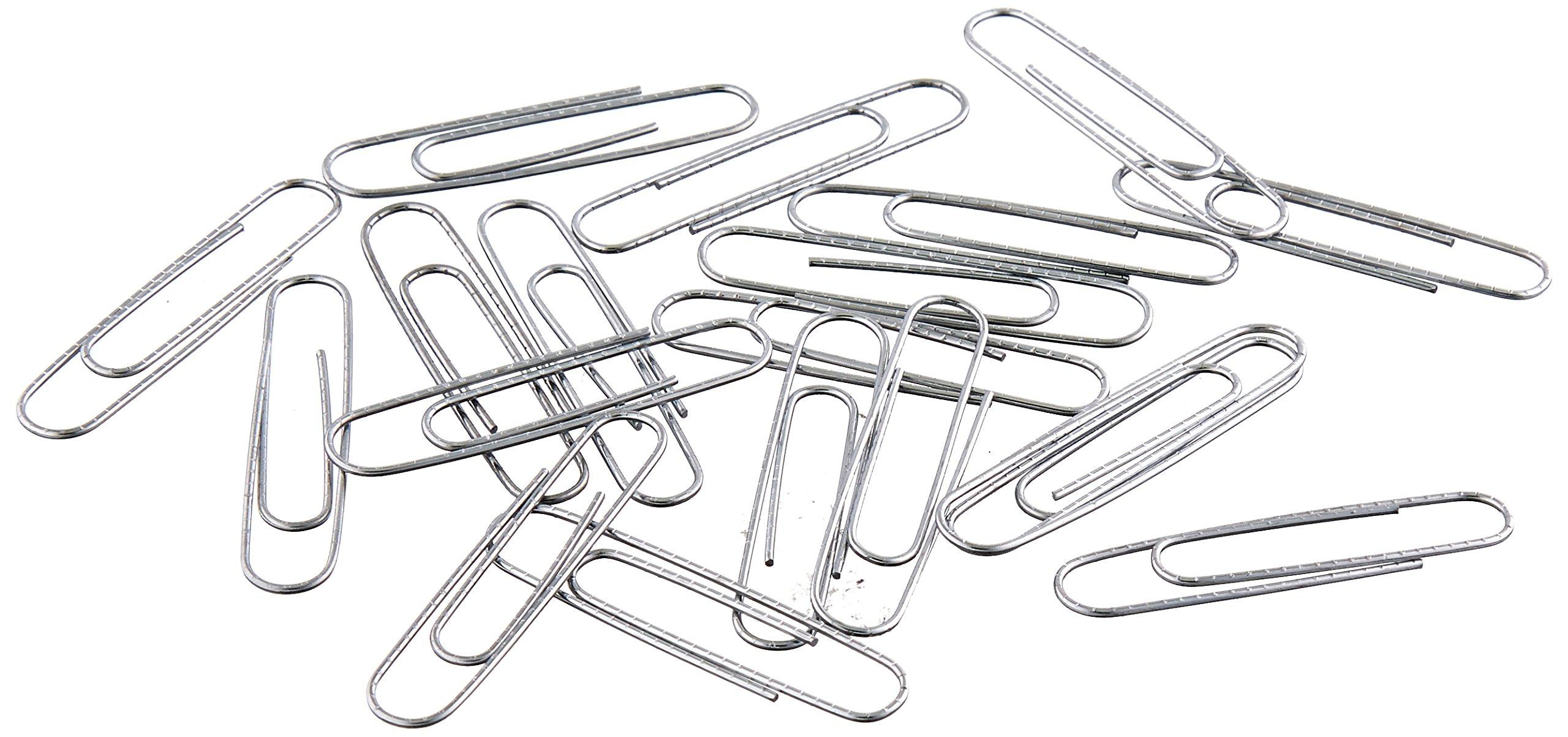 Amazon Basics Jumbo Size Office Paper Clips, Non Skid, 1000 Count (10 Pack of 100), Silver, A7072557 - Image 5