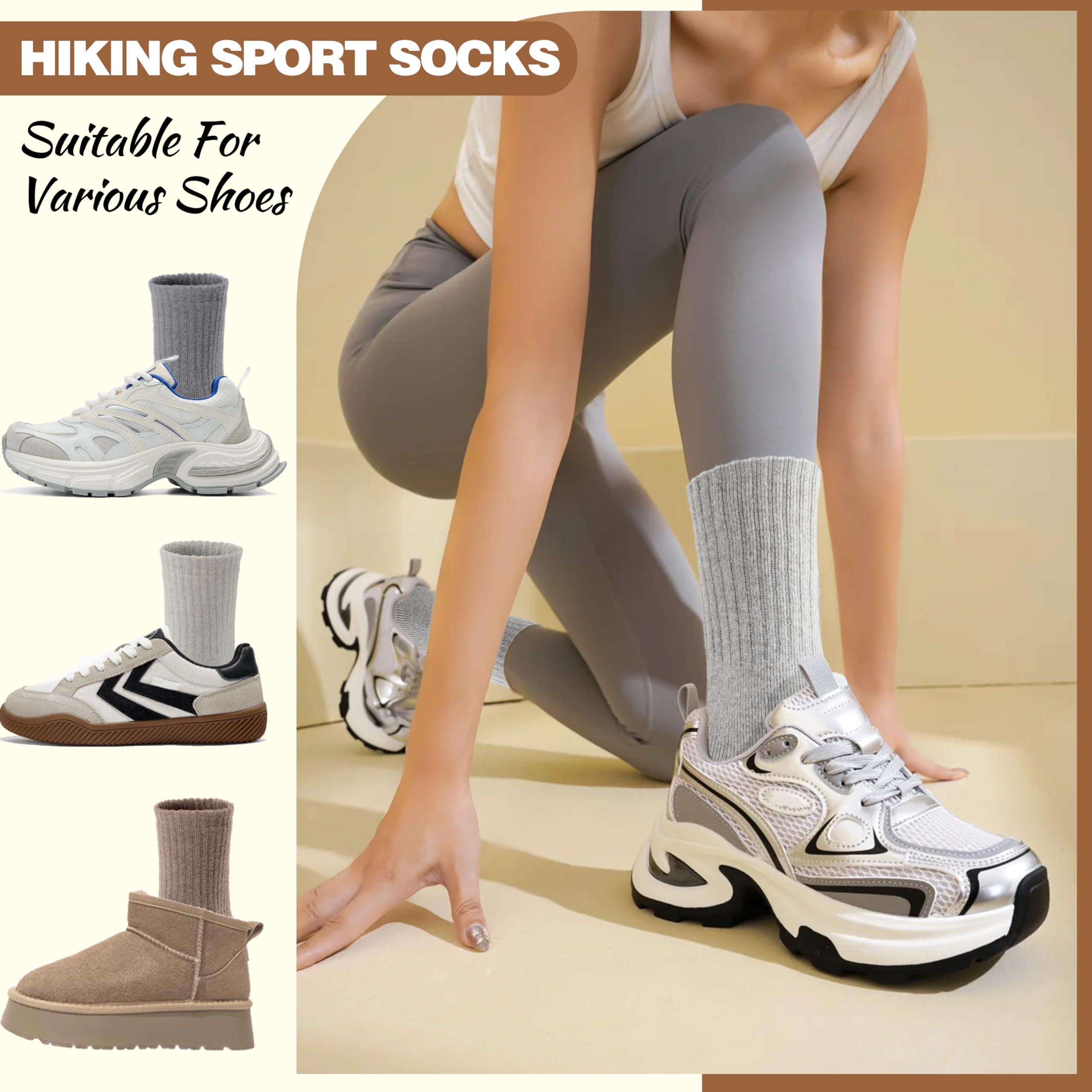 EBMORE Merino Wool Socks for Women Hiking Thermal Warm Winter Thick Boot Cozy Crew Comfy Work Socks for Ladies 5 Pairs - Image 6