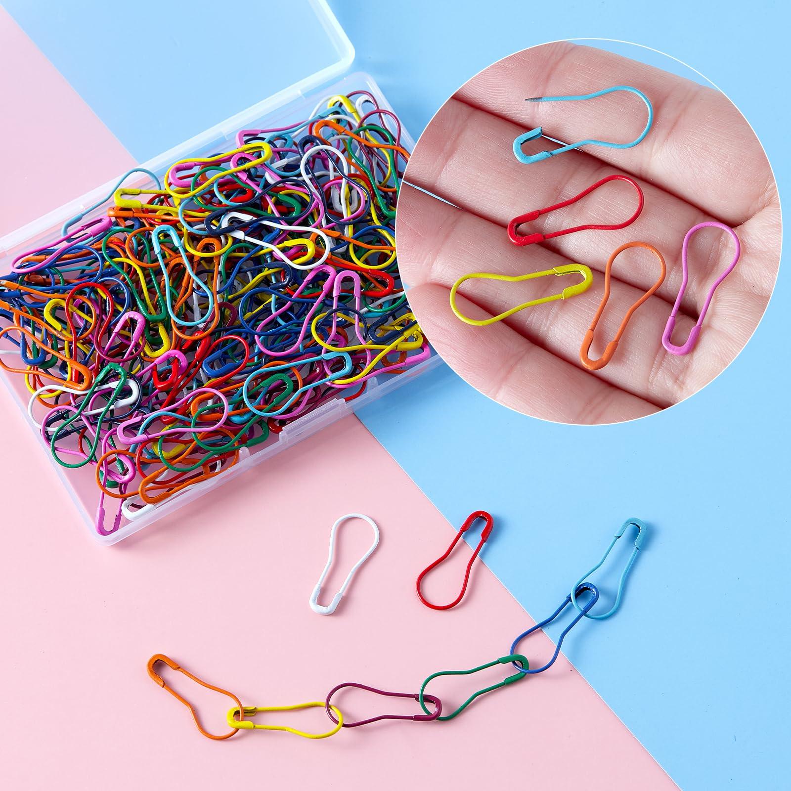 HNMZDS 200 Pieces Safety Bulb Pins,Mixed Colors Bulb Pin Gourd Safety Pin Metal Calabash Clothing Tag Pins for Knitting and DIY Project Craft Project, Home Accessories - Image 4