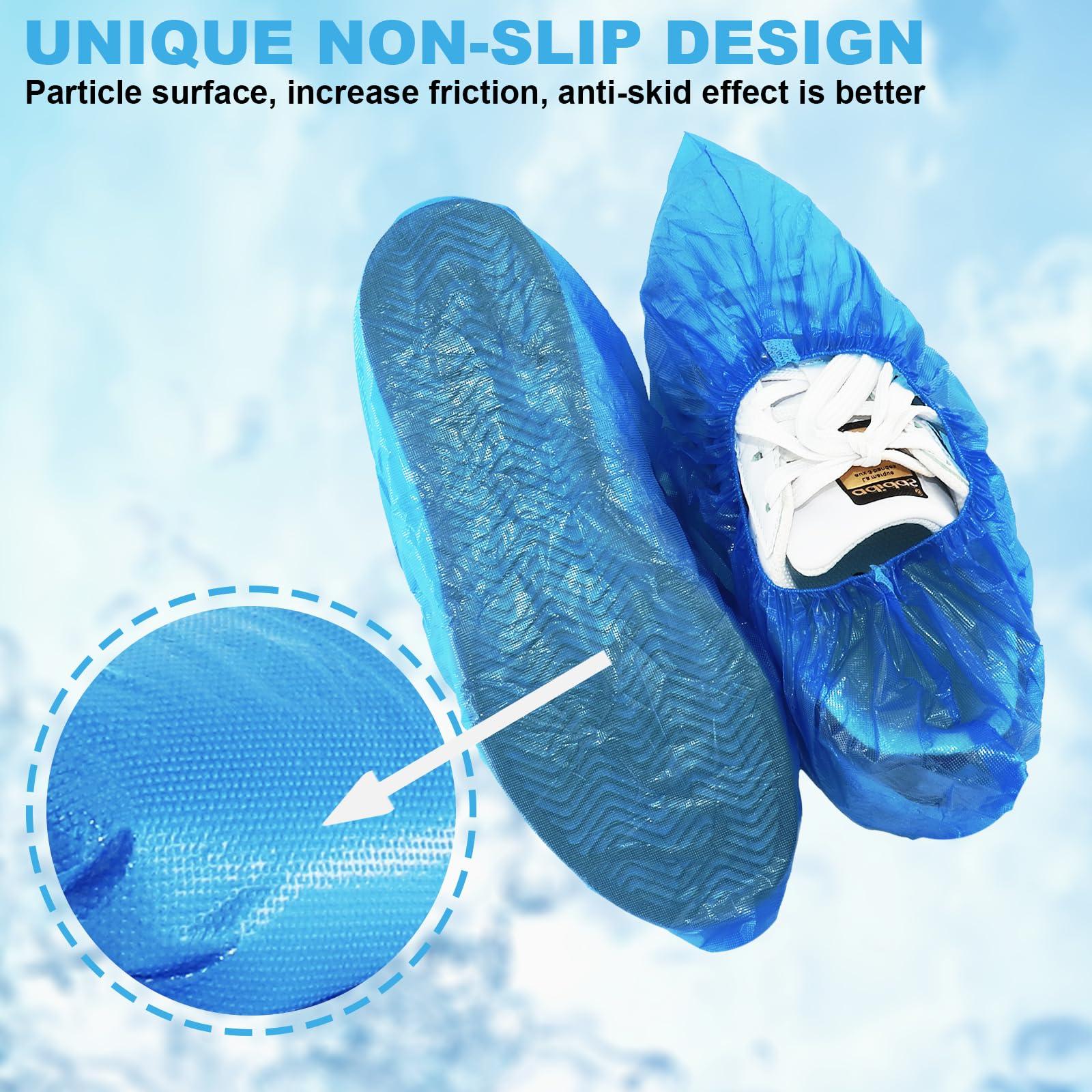 ONEHERE Disposable Shoe Covers, 200 PCS (100 Pairs) Green Convenience Boot Cover, Waterproof, Non slip, Dust proof, Protect Your Shoes, Floor, Carpet, One Size Fit Most - Image 7
