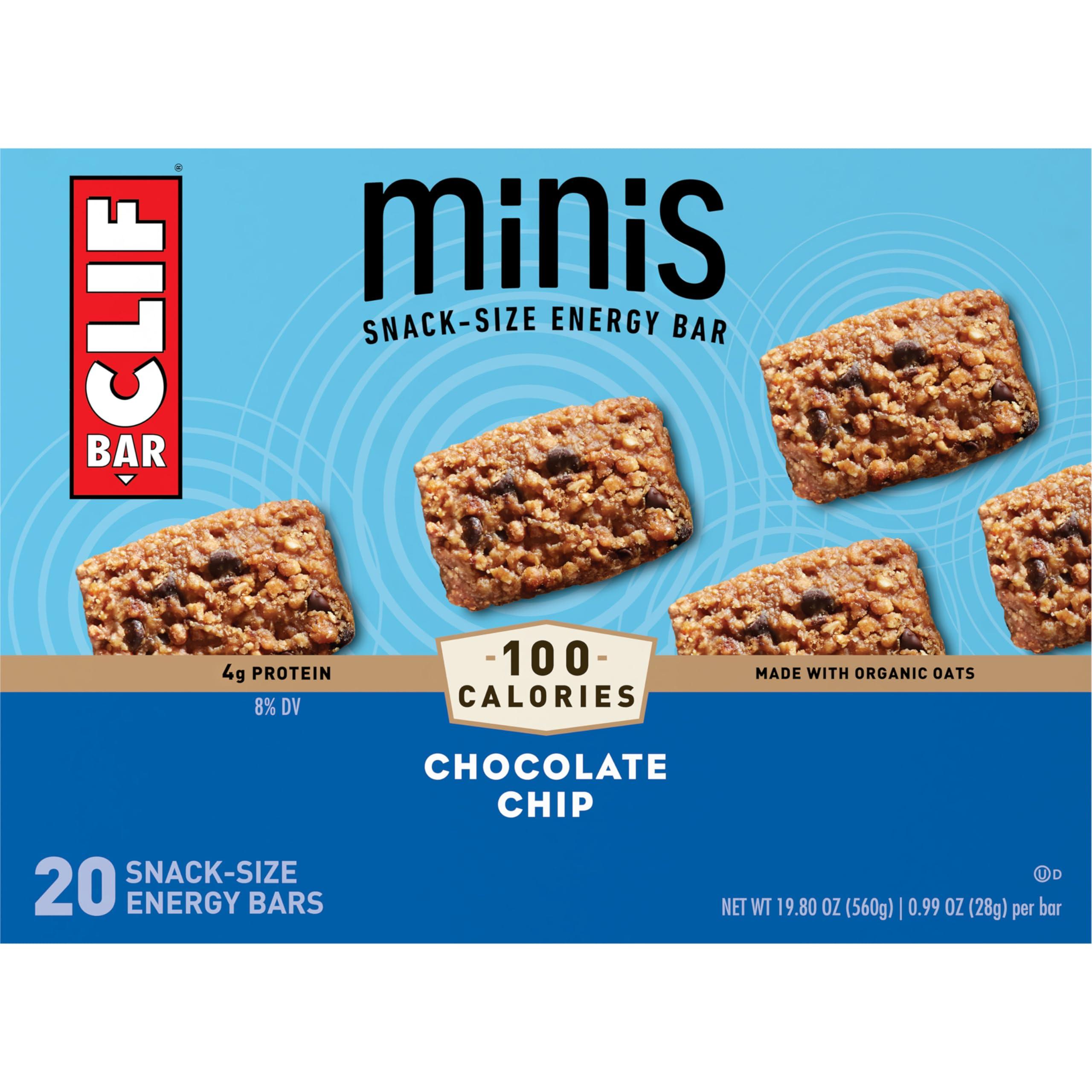 CLIF BAR Minis - Chocolate Chip - Made with Organic Oats - 4g Protein - Non-GMO - Plant Based - Snack-Size Energy Bars - 0.99 oz. (20 Pack) - Image 13