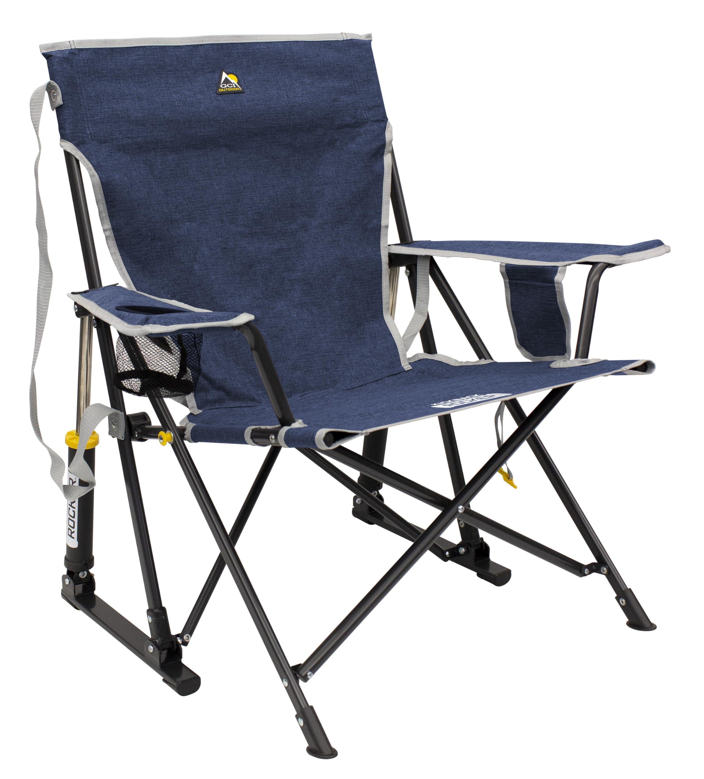 GCI OUTDOOR Kickback Rocker Outdoor Rocking Chair with Beverage Holder