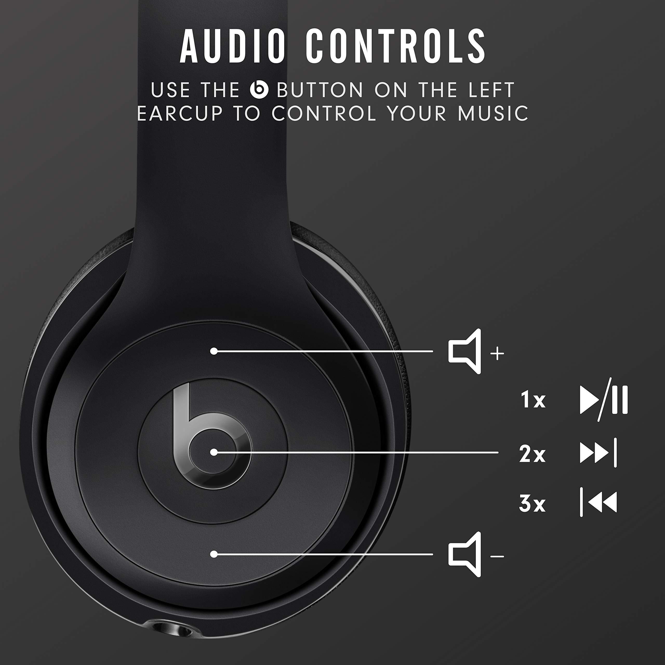Beats Solo3 Wireless On-Ear Headphones - Apple W1 Headphone Chip, Class 1 Bluetooth, 40 Hours of Listening Time, Built-in Microphone - Black - Image 4