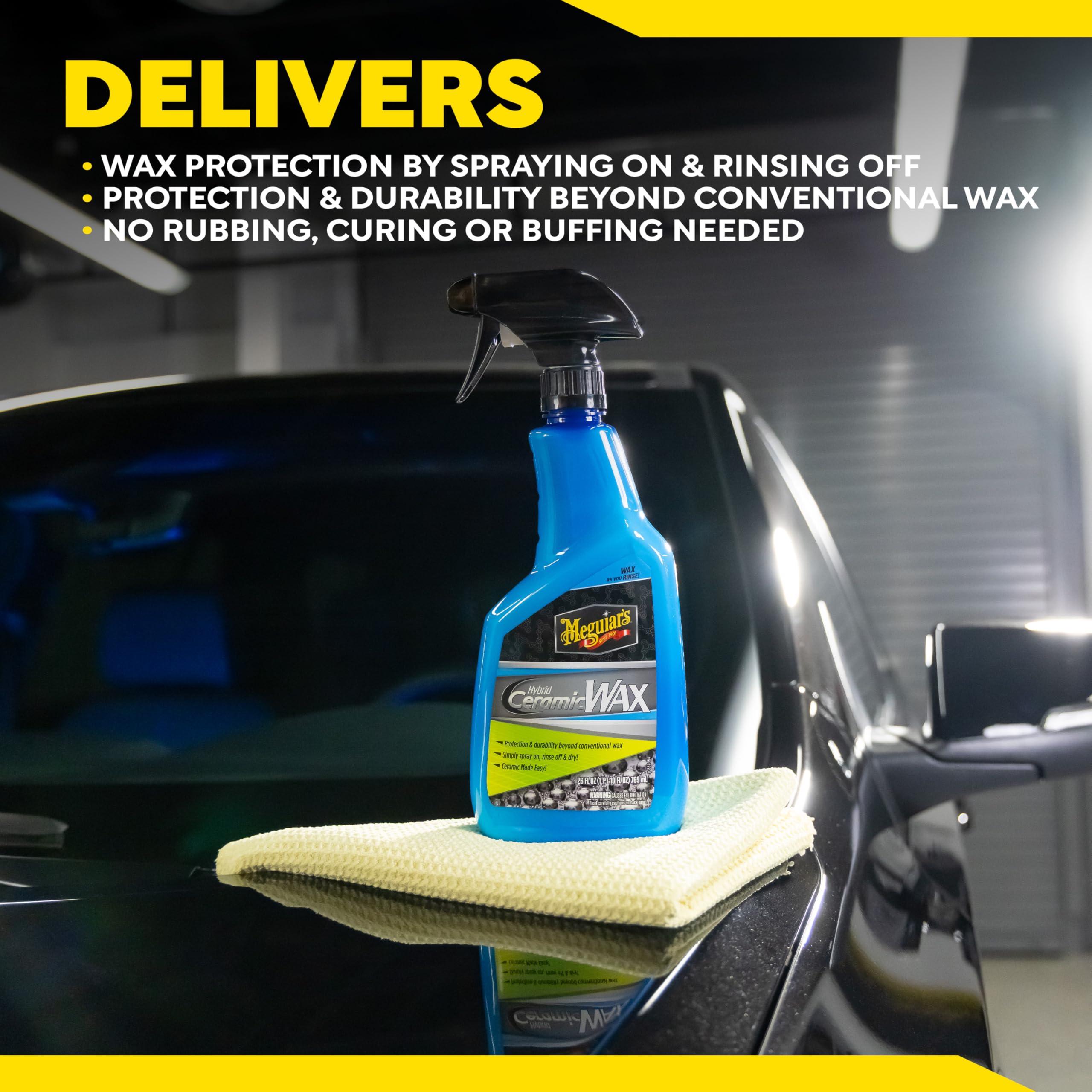 Meguiar's Hybrid Ceramic Wax, Easy-to-Use Spray Wax for Car Detailing with the Superior Protective Power of Advanced SiO2 Hybrid Barrier Technology, 26 Oz Spray Bottle - Image 8