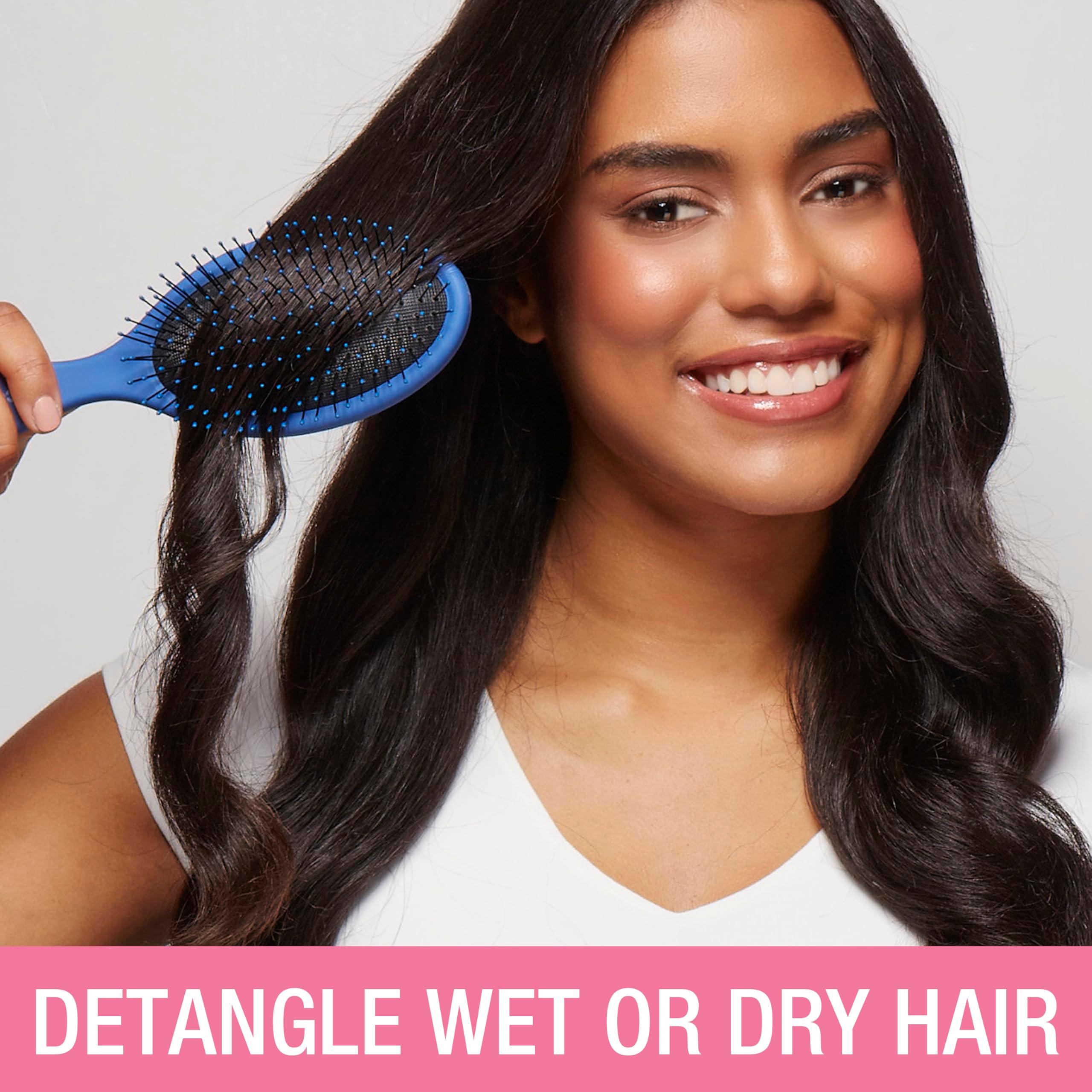 Conair Detangling Brush 3PK - For wet and dry - Ideal for all types - curly brush - brushes for women - detangler brush - brushes for women - Blue, Pink, Gray Assorted - Image 4