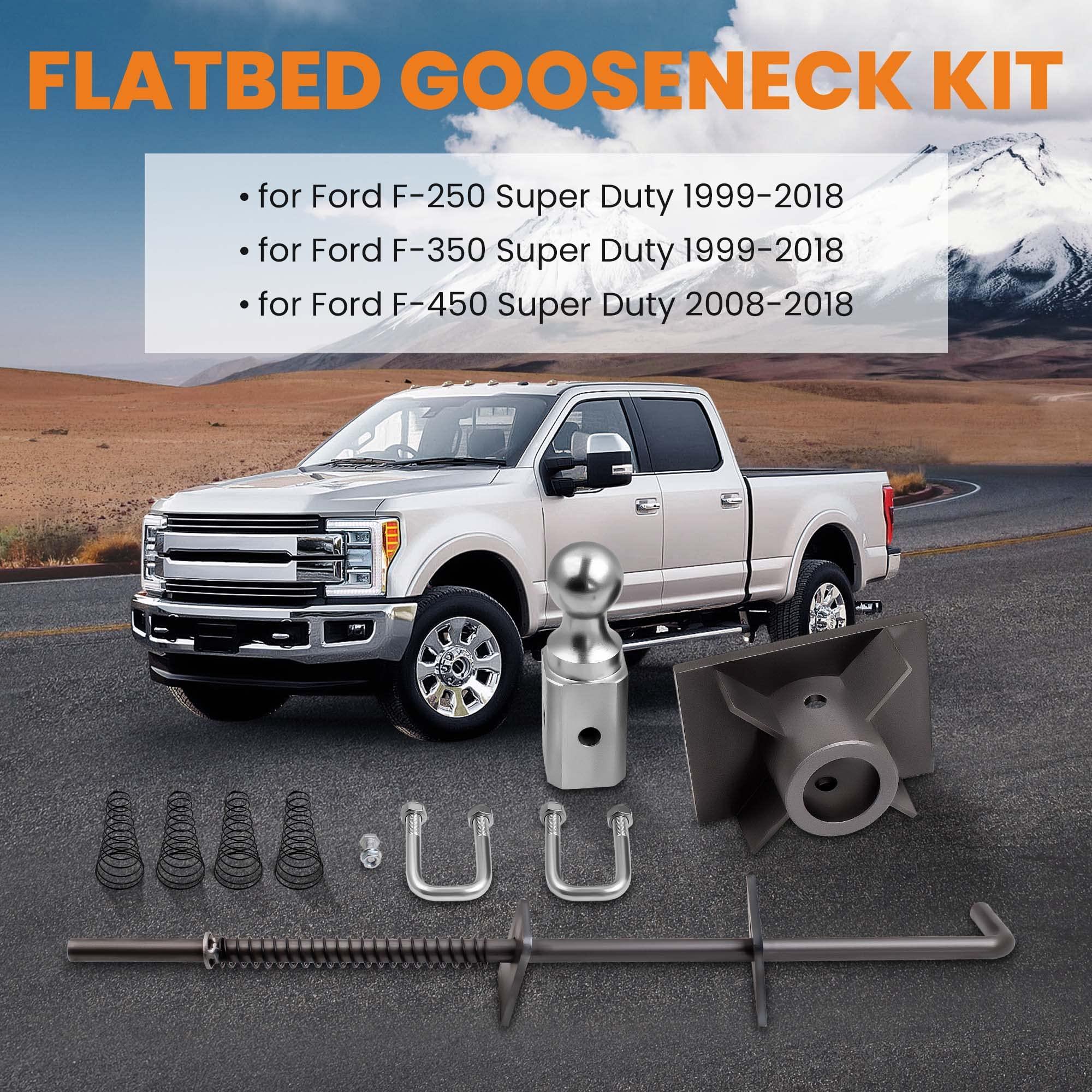 maXpeedingrods GNRK1500 Flat Beds Gooseneck Kit for Chevrolet for Toyota 1500 1994-2018, Universal Metal Gooseneck Hitch Kit, GTW 30,000 lbs - Image 2