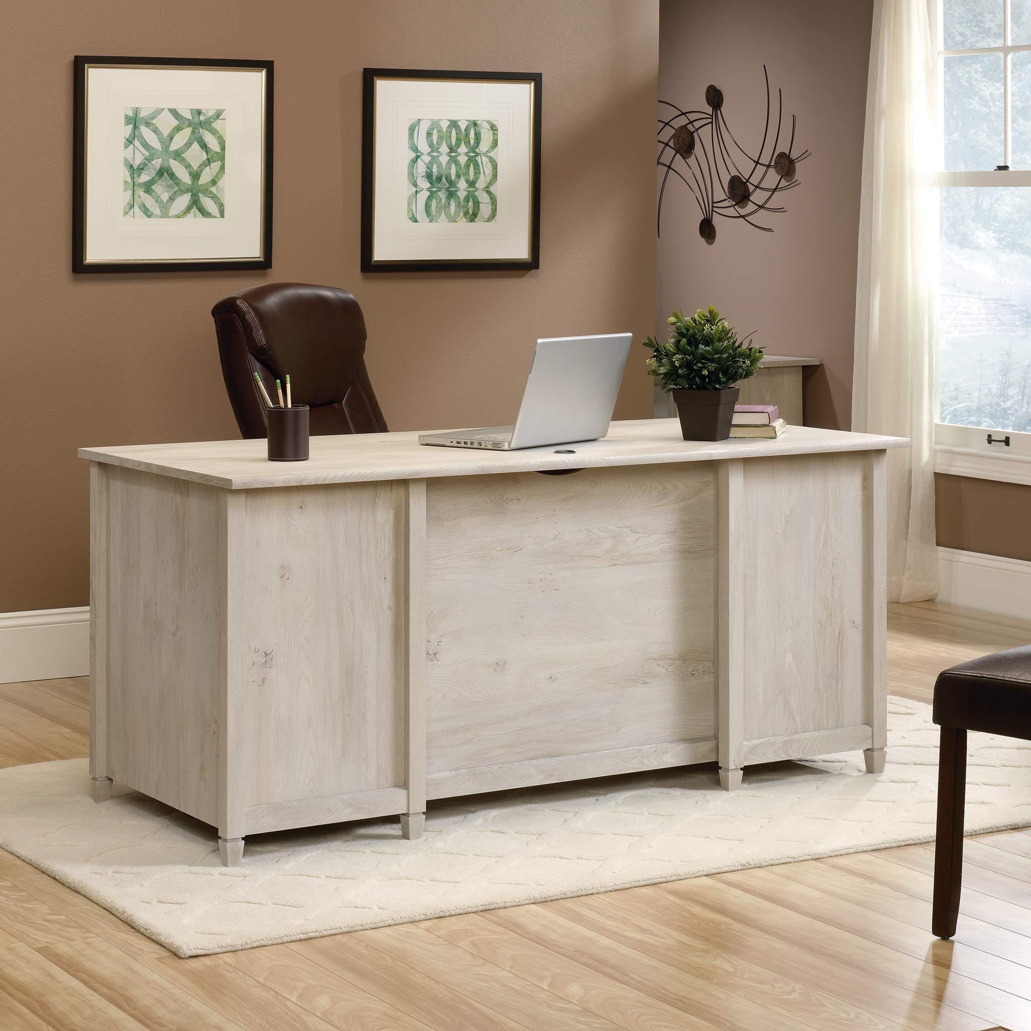 Sauder Edge Water Executive Desk, Chalked Chestnut, 65" Home Office Desk with Storage - Image 5
