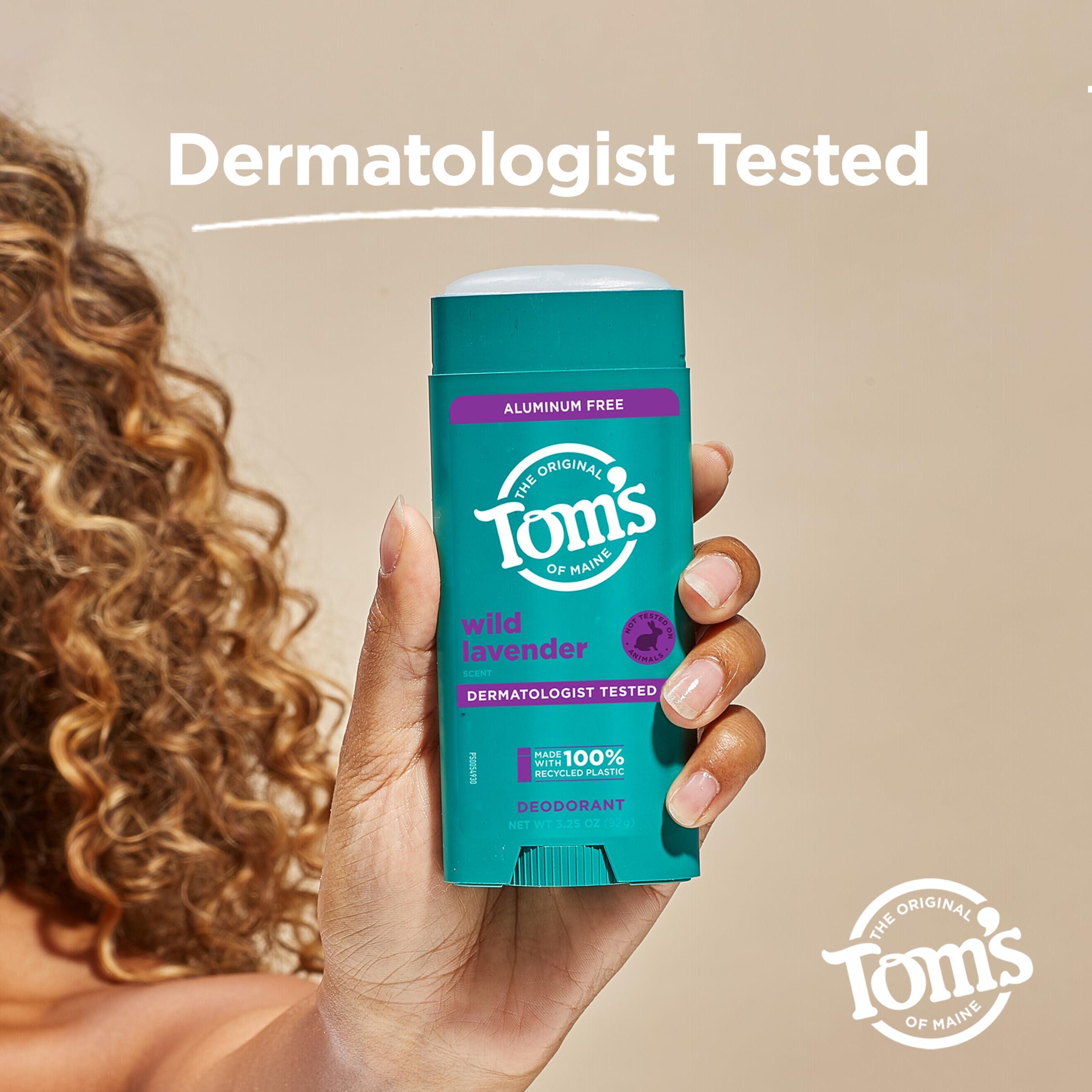 Tom's of Maine Wild Lavender Aluminum Free Natural Deodorant For Women & Men | Goes on Clear | Odor & Wetness Protection | Naturally Derived and Moisture-Locking Ingredients | 3.25 oz (2 Pack) - Image 8