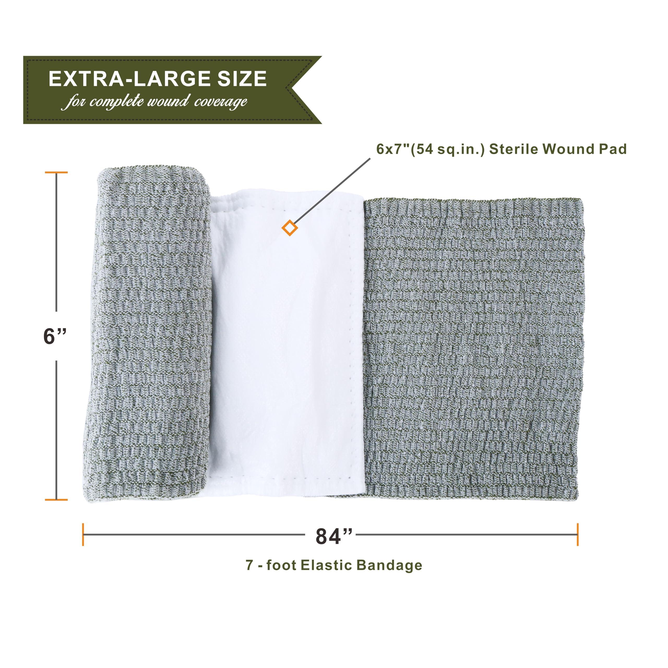 Swiss Safe 6 Inch Israeli Bandages Trauma Kit - Sterile Elastic Compression Bandage - Emergency Military IFAK - HSA & FSA Eligible - 6 inch, 2-Pack - Image 5