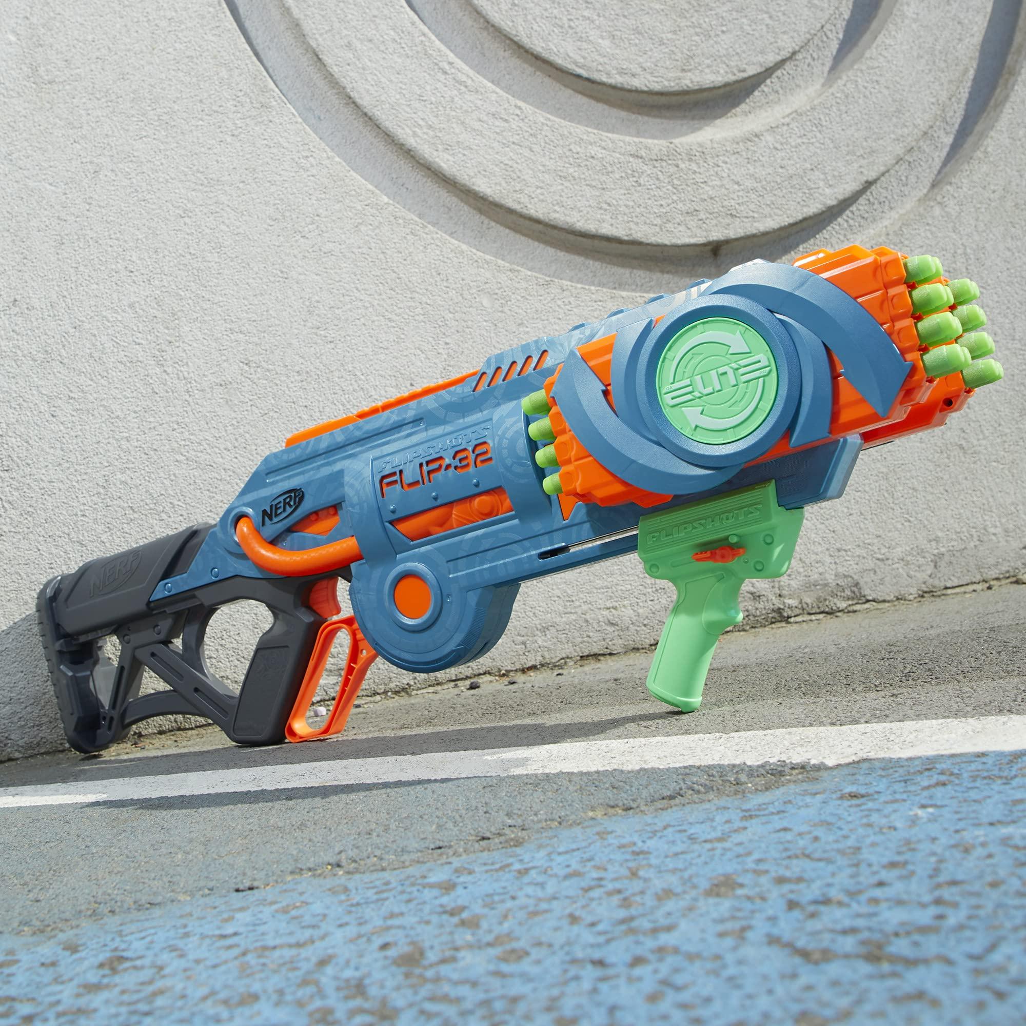 Nerf Elite 2.0 Flipshots Flip-32 Blaster with 32 Dart Barrels That Flip to Double Your Firepower, 32-Dart Capacity, 32 Elite Darts - Image 2